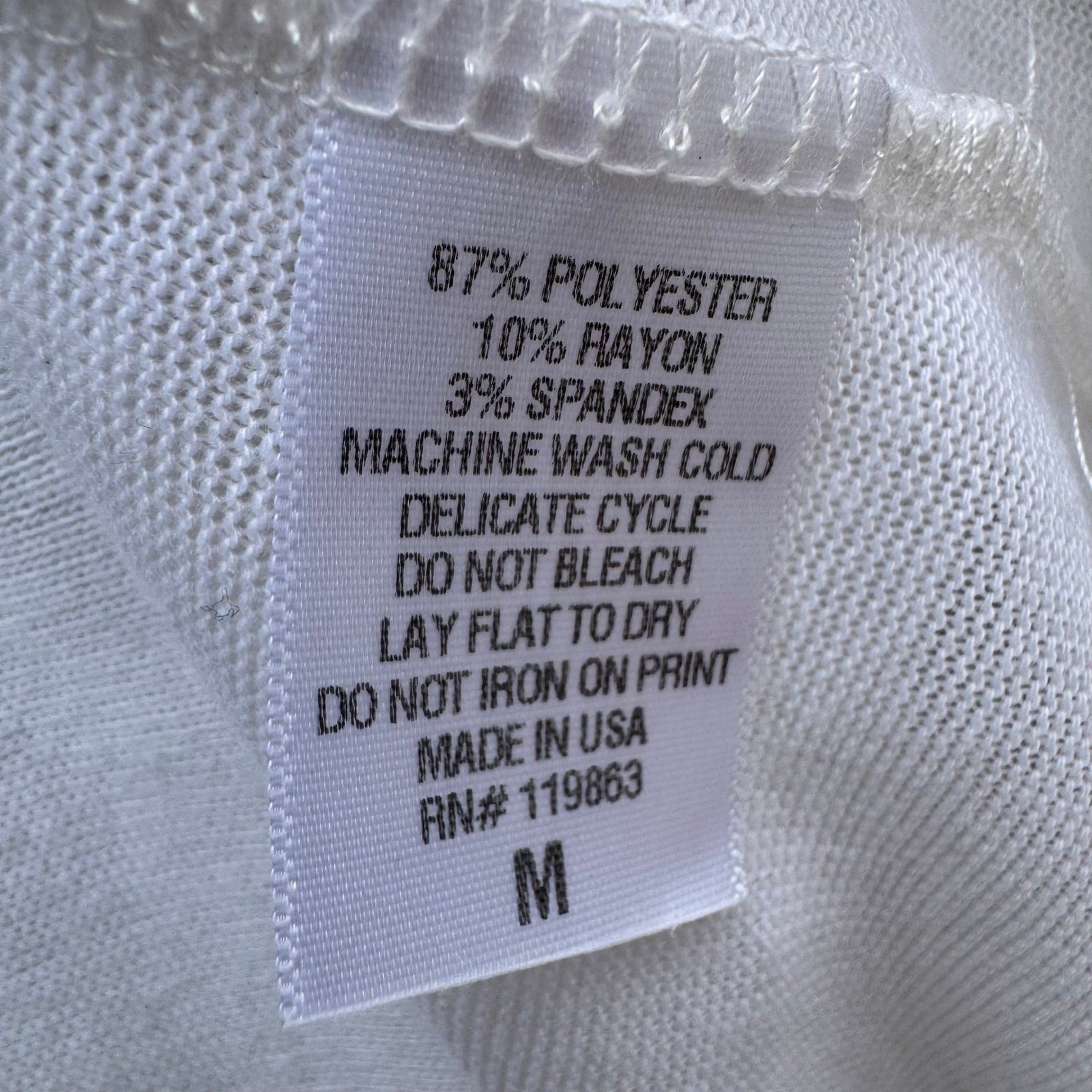 Lyric Culture John Lennon Imagine Graphic Long Sleeve Top White Medium USA Made