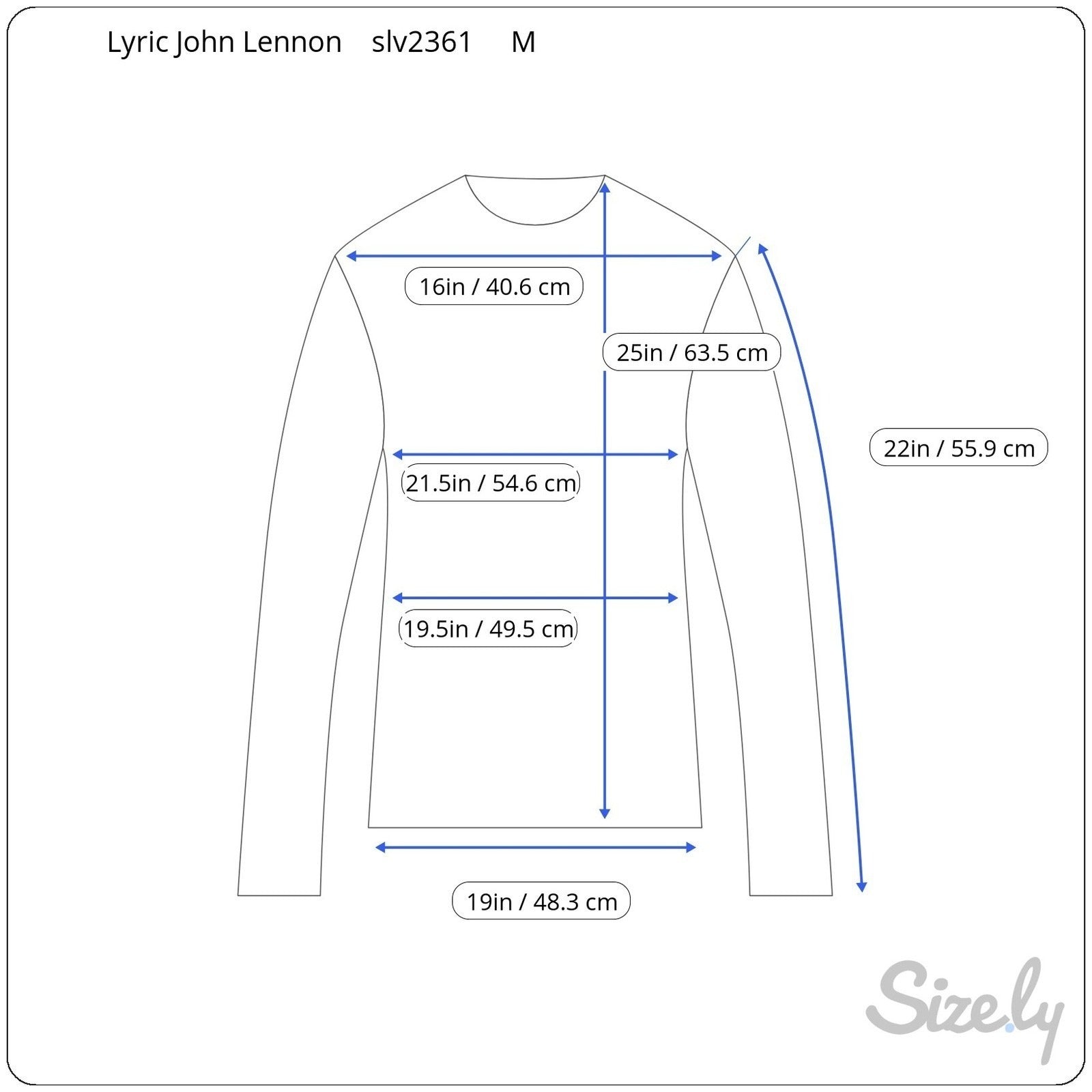 Lyric Culture John Lennon Imagine Graphic Long Sleeve Top White Medium USA Made