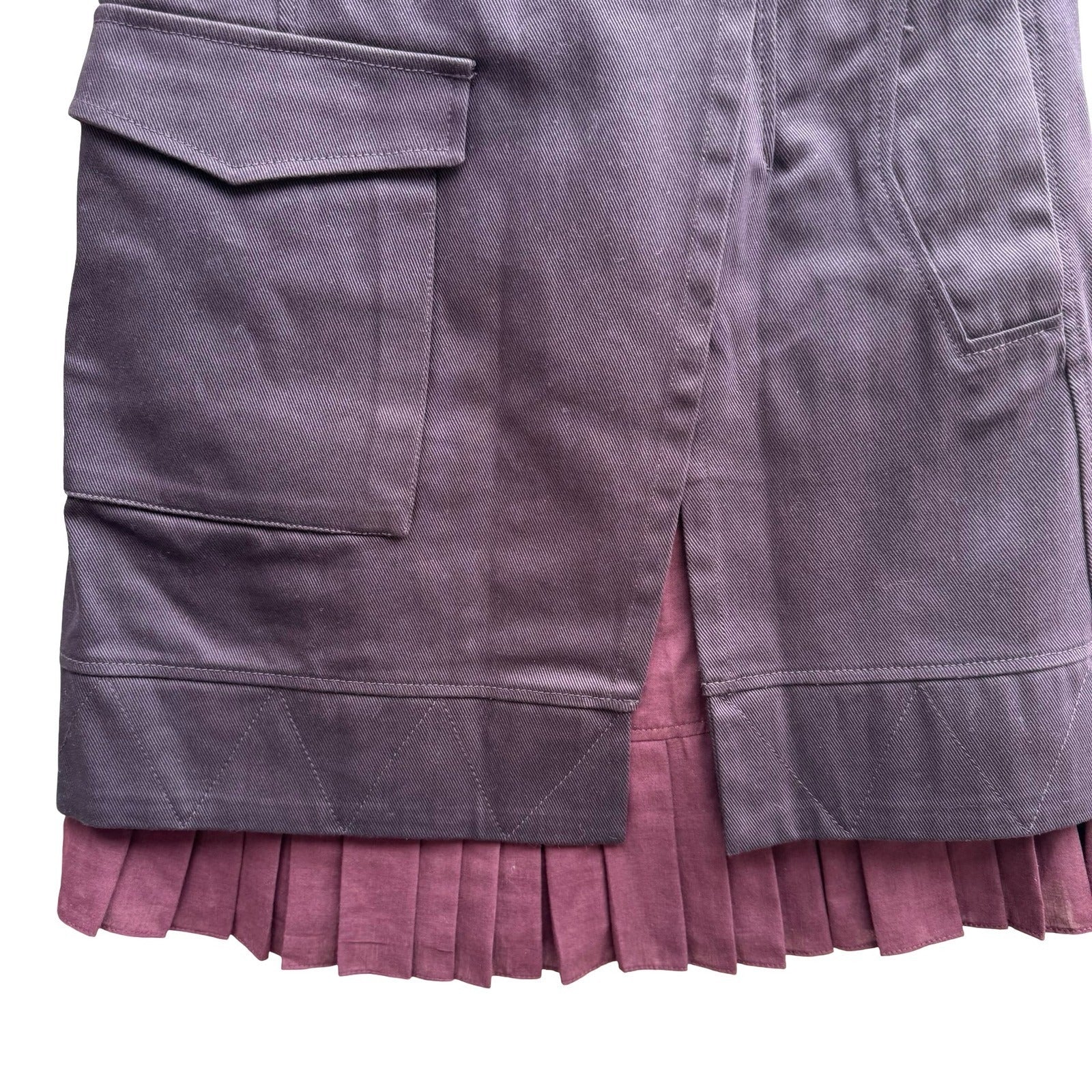 Zara SRPLS Military Chic Streetwear Utilitarian Wrap Mini Skirt Pleated Hem M