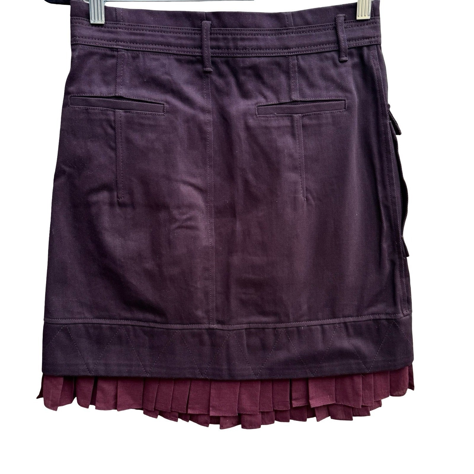 Zara SRPLS Military Chic Streetwear Utilitarian Wrap Mini Skirt Pleated Hem M