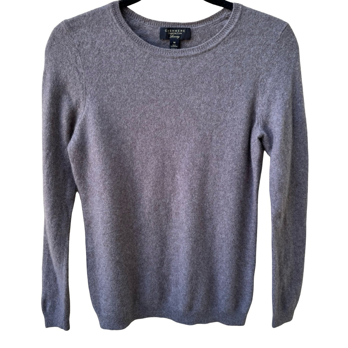 Charter Club 100% Cashmere Quiet Luxury Minimalist Preppy Crewneck Sweater S