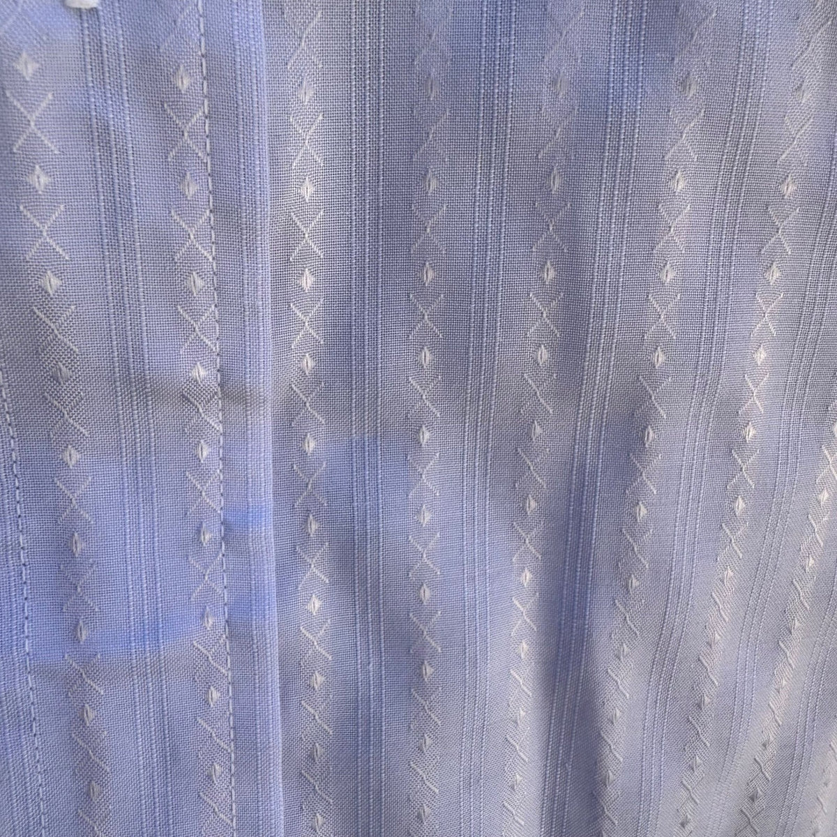 Peacock Shinsegae Korean Vintage 70s Blue Dagger Collar Stripe Disco Shirt L NEW