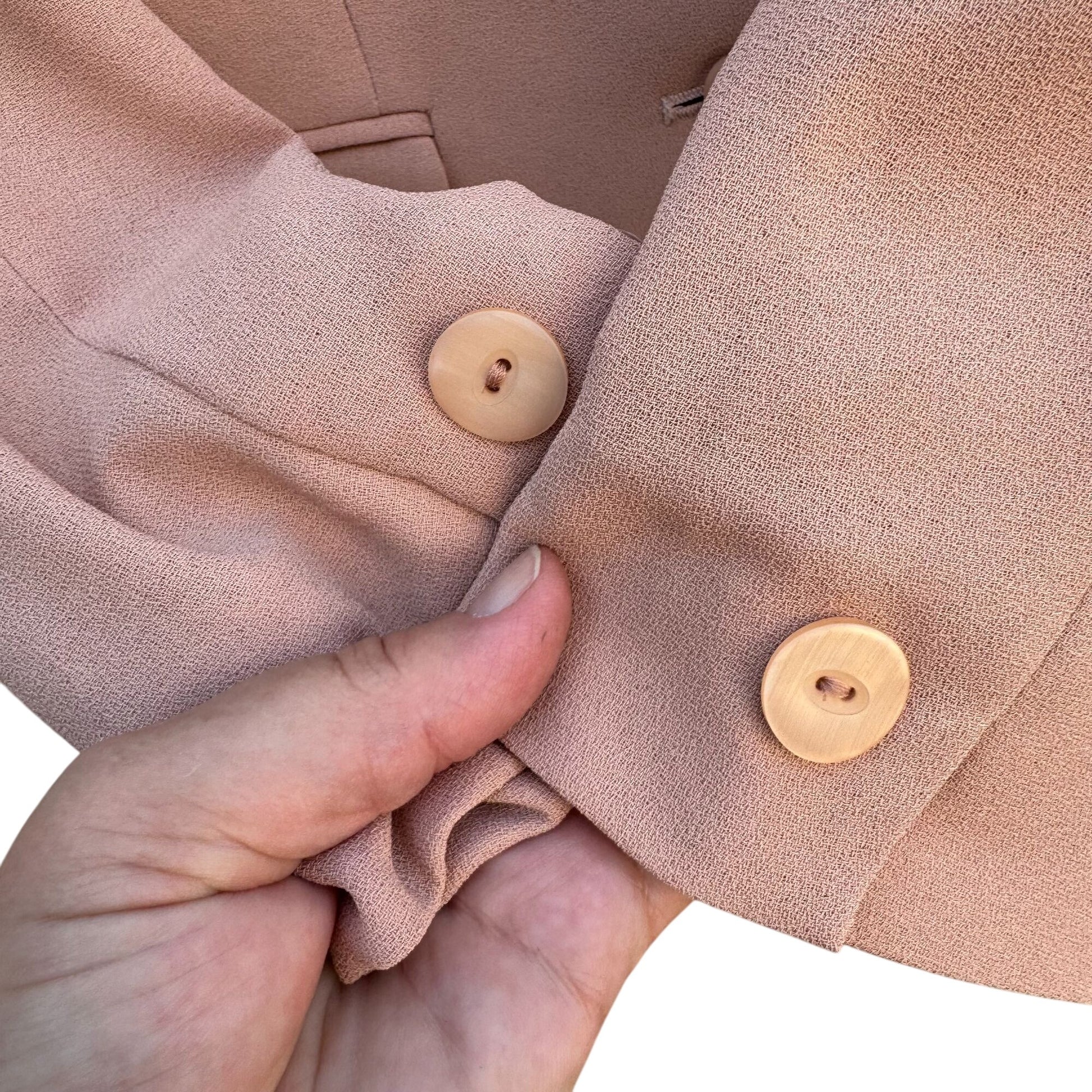 Rena Rowan For Saville Petite Vintage Womens Blush Pink Preppy Blazer Jacket 6P