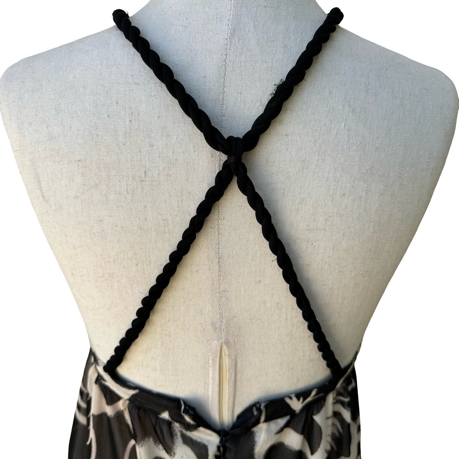MM Couture Miss Me Y2K Boho Flowy Floral Empire Waist Halter Babydoll Top S