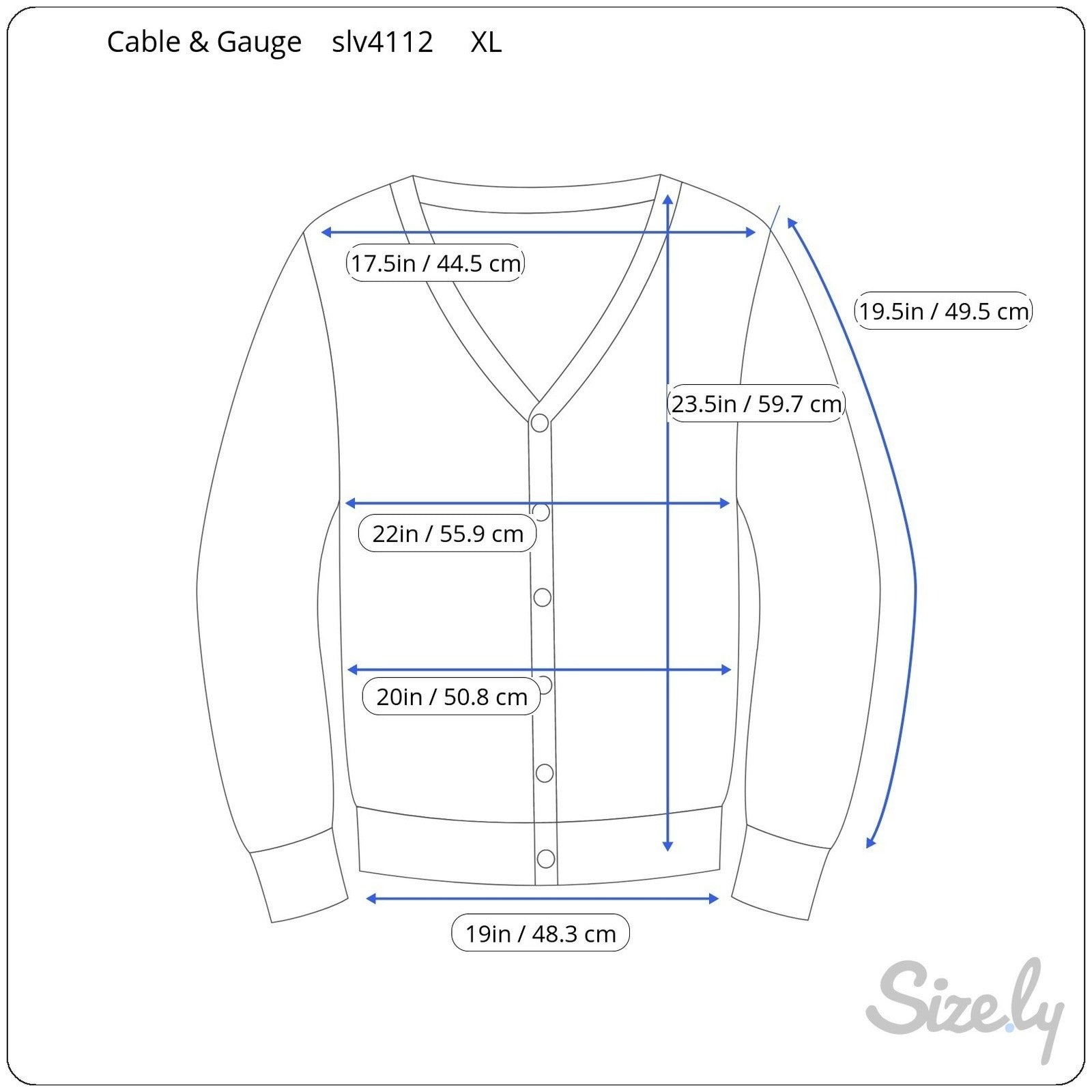 Cable & Gauge Grey Black Grid Button Front Preppy Cardigan Sweater XL Windowpane