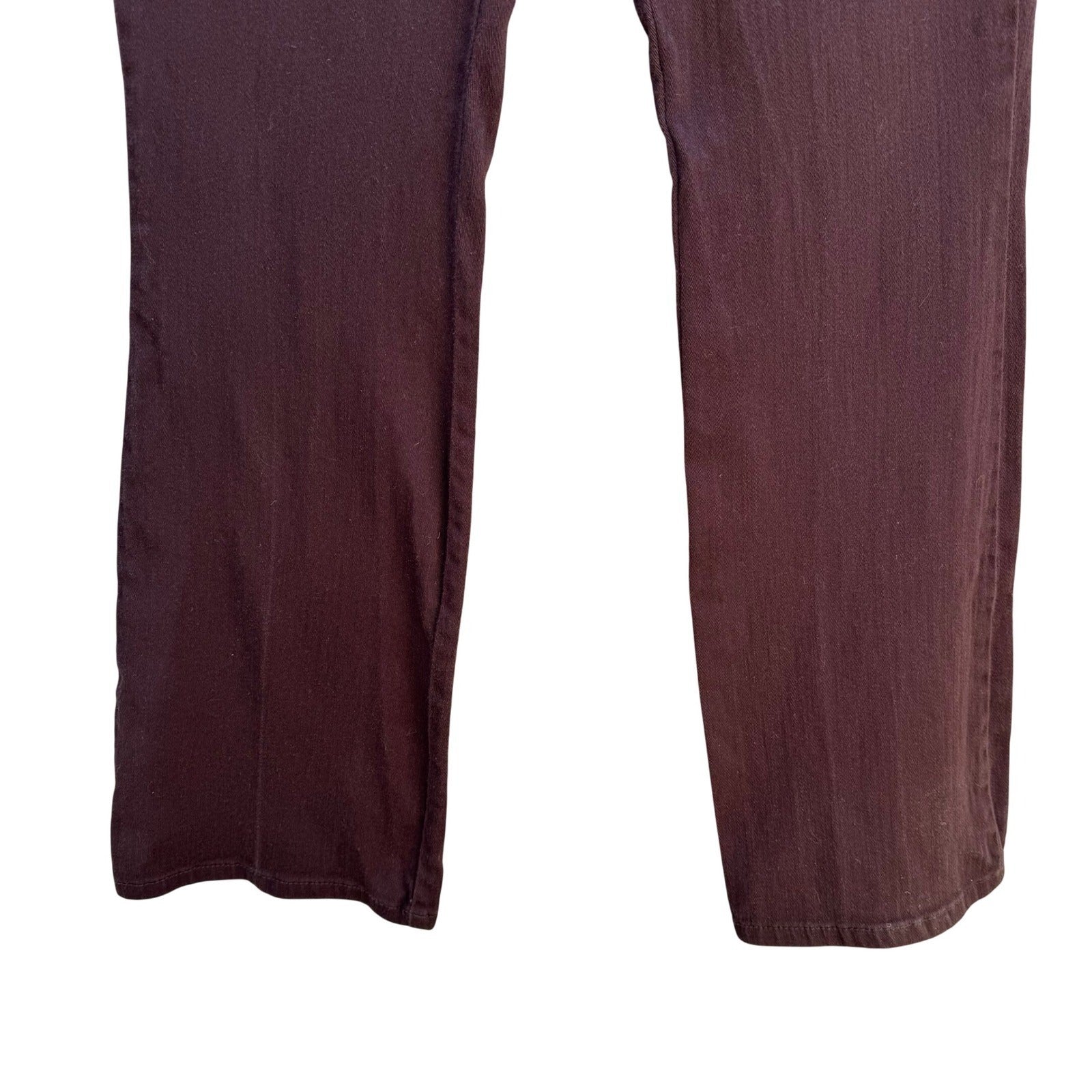 DG2 Diane Gilman Womens 2P Espresso Brown Stretch Bootcut Twill Pants Petite