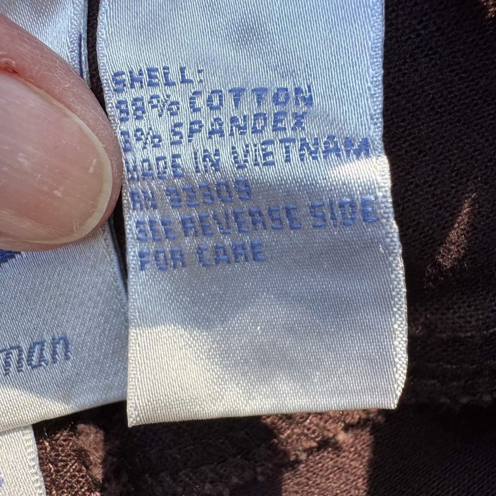 DG2 Diane Gilman Womens 2P Espresso Brown Stretch Bootcut Twill Pants Petite