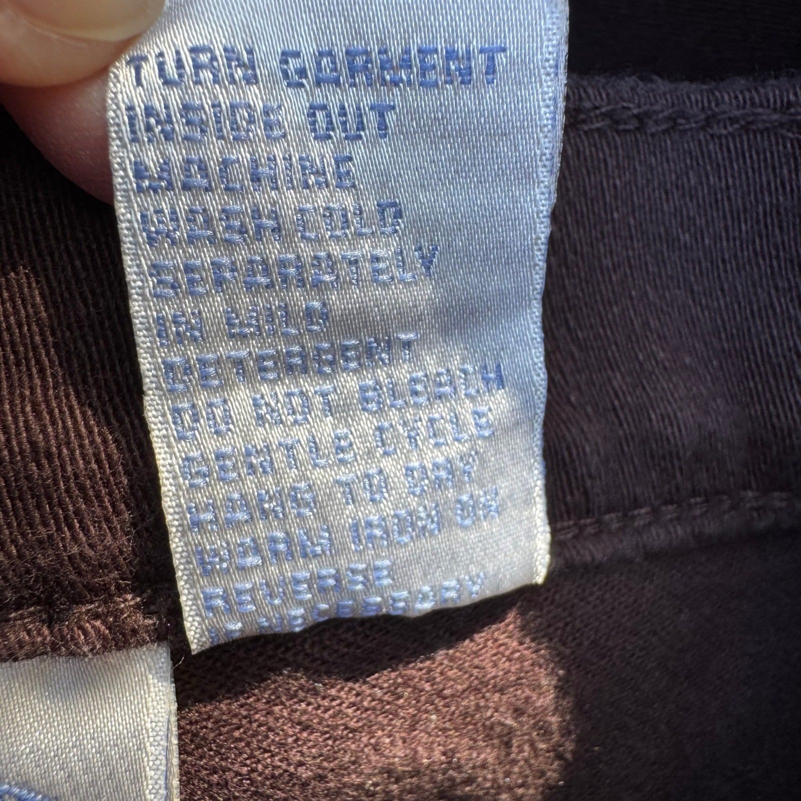 DG2 Diane Gilman Womens 2P Espresso Brown Stretch Bootcut Twill Pants Petite