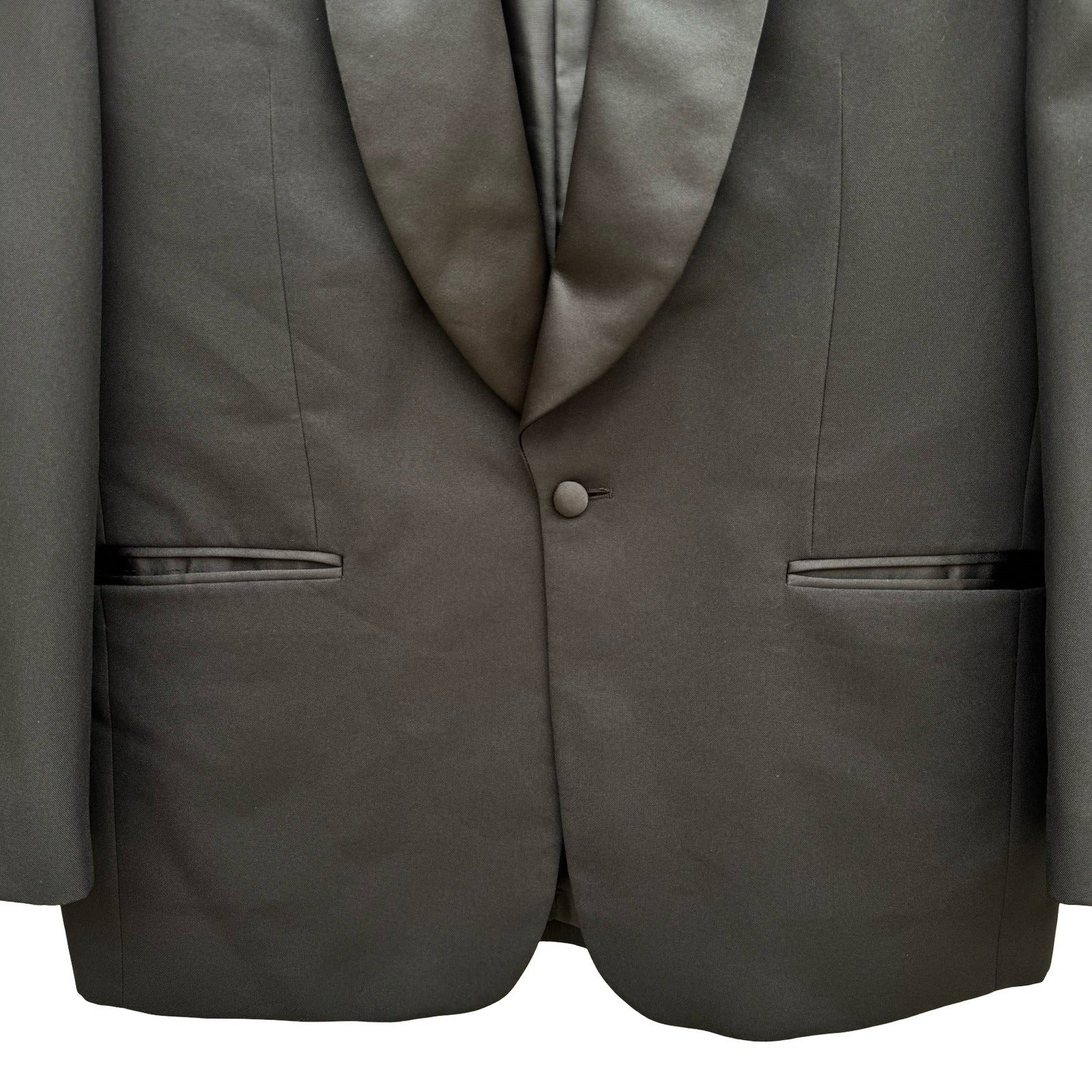Allesandro by Bruno Allesandro Mens Black Tuxedo Jacket Shawl Lapel Blazer 44R