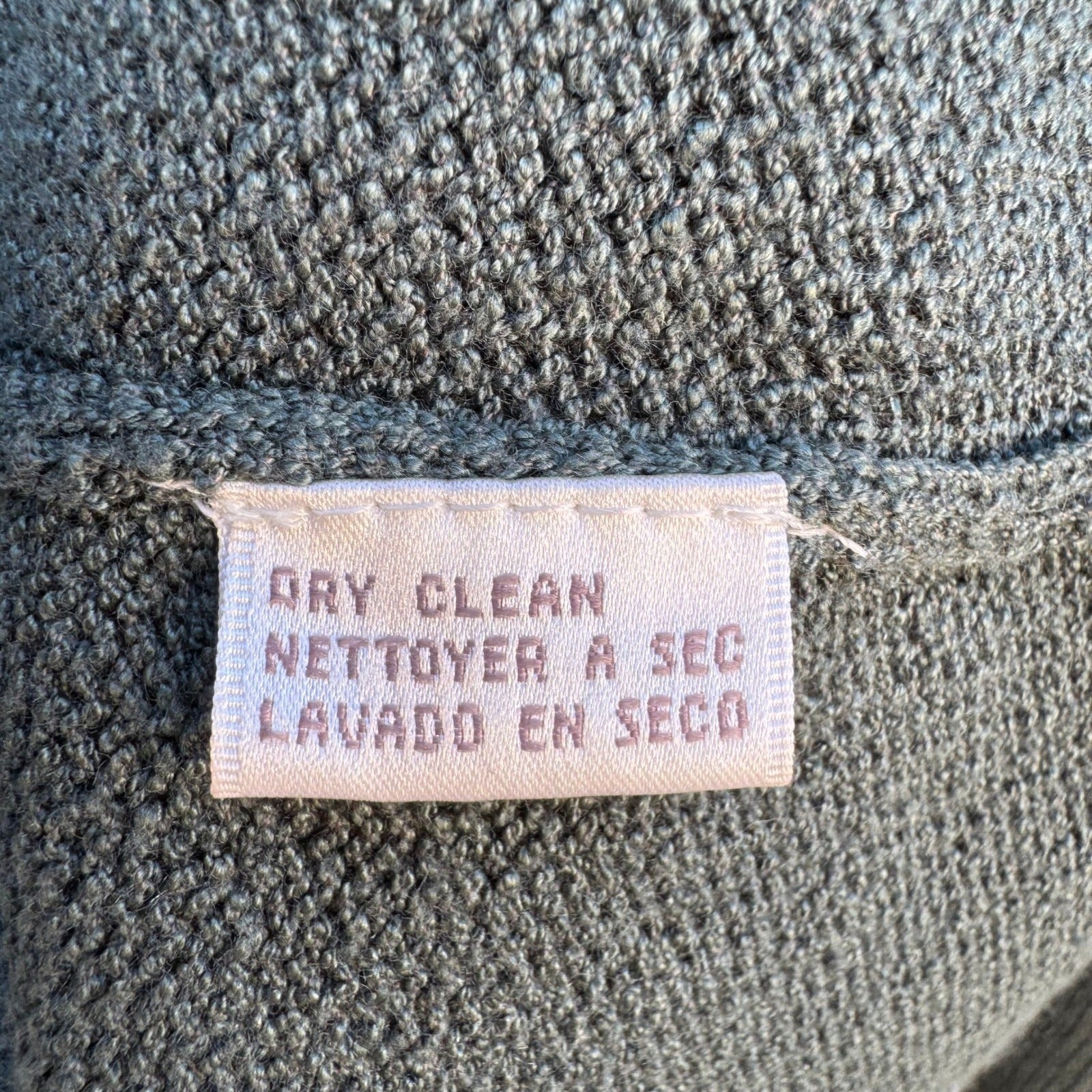 Jones New York Sport Vintage Sage Green Polo V-Neck Sweater Long Sleeve P/S