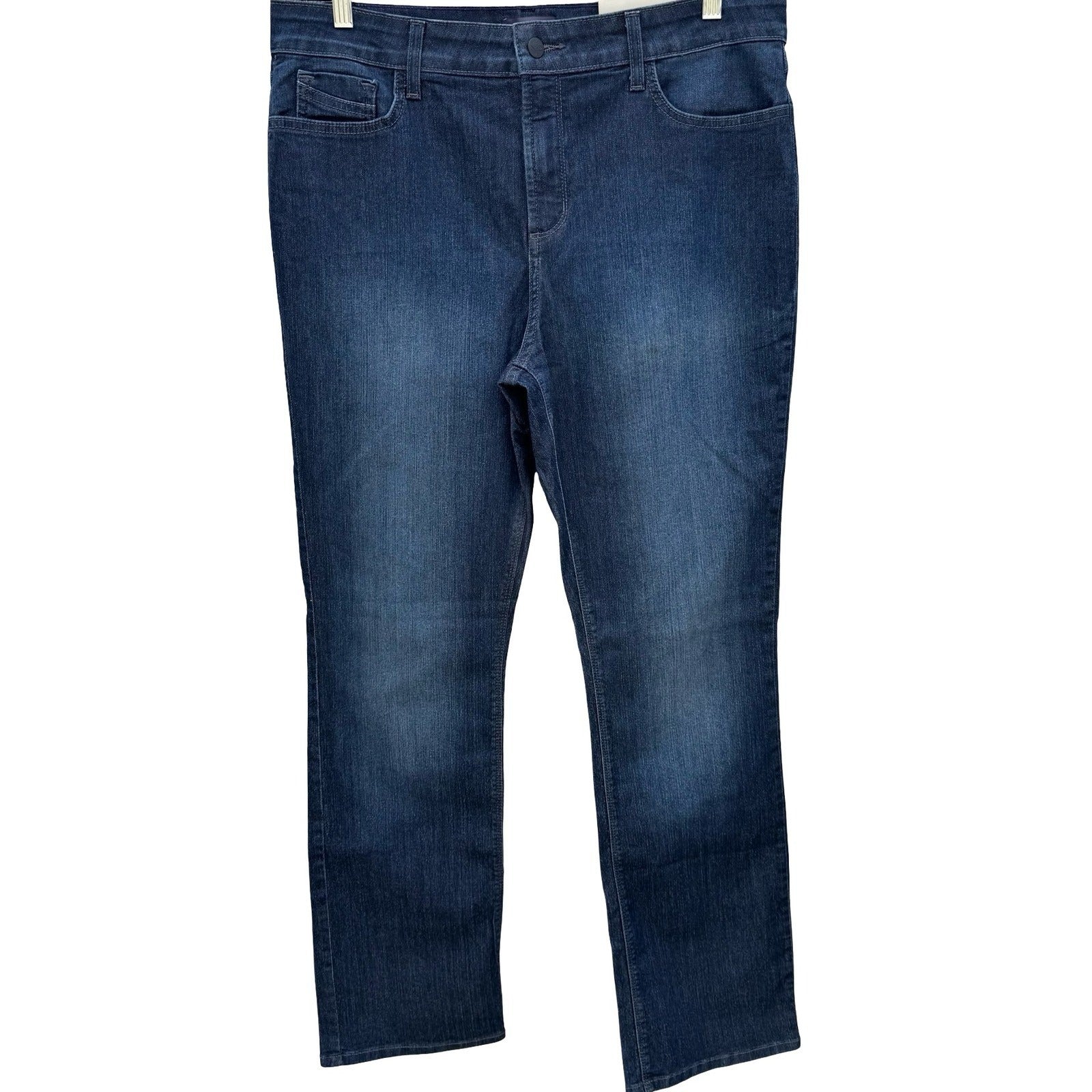 NYDJ Marilyn Straight Leg Jeans Burbank Dark Wash Lift Tuck M10K43BK4339 Size 16