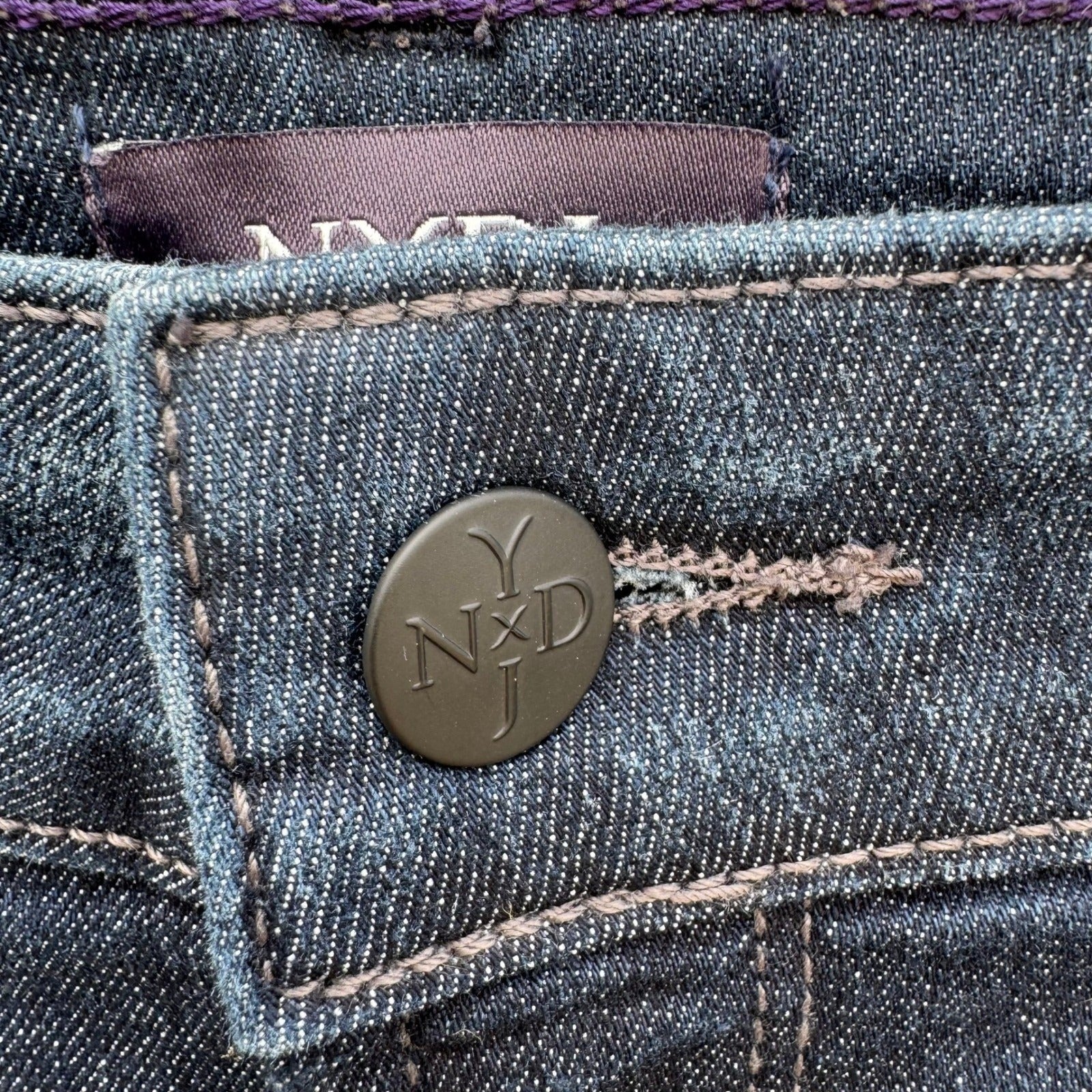 NYDJ Marilyn Straight Leg Jeans Burbank Dark Wash Lift Tuck M10K43BK4339 Size 16