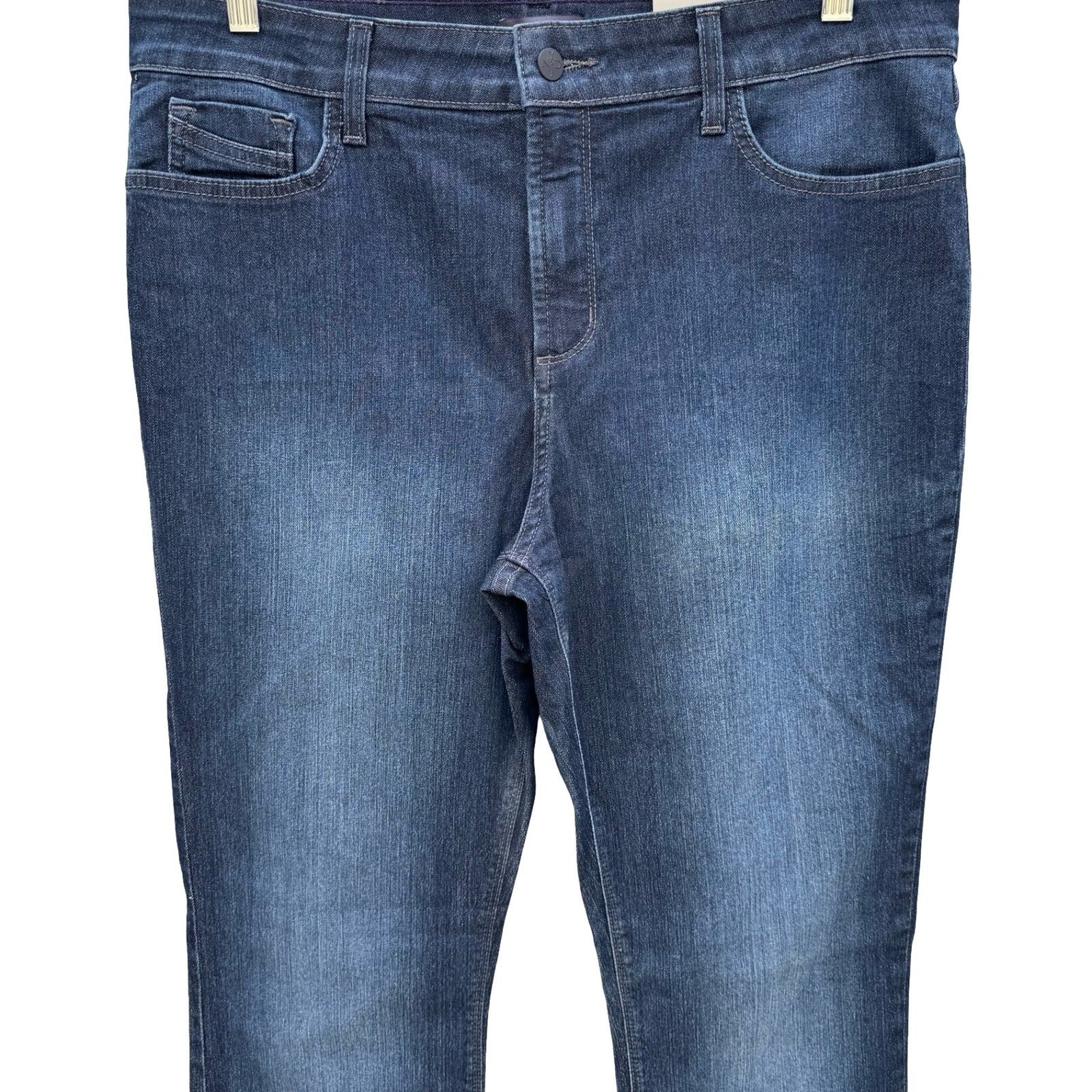 NYDJ Marilyn Straight Leg Jeans Burbank Dark Wash Lift Tuck M10K43BK4339 Size 16