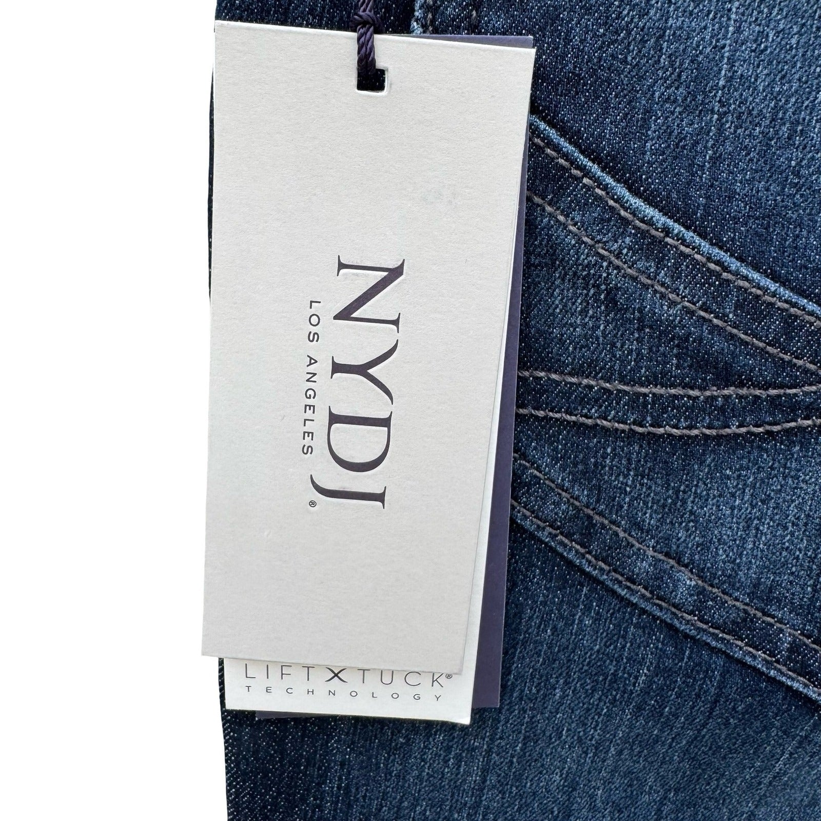 NYDJ Marilyn Straight Leg Jeans Burbank Dark Wash Lift Tuck M10K43BK4339 Size 16