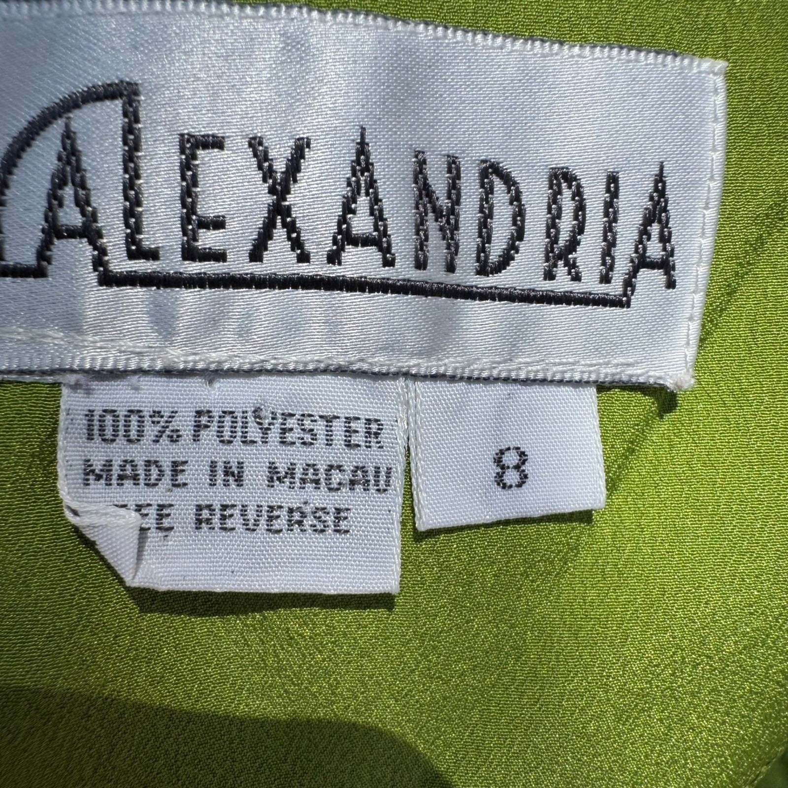 Alexandria Vintage 90s Pleated Draped V-Neck Keyhole Statement Blouse Womens 8