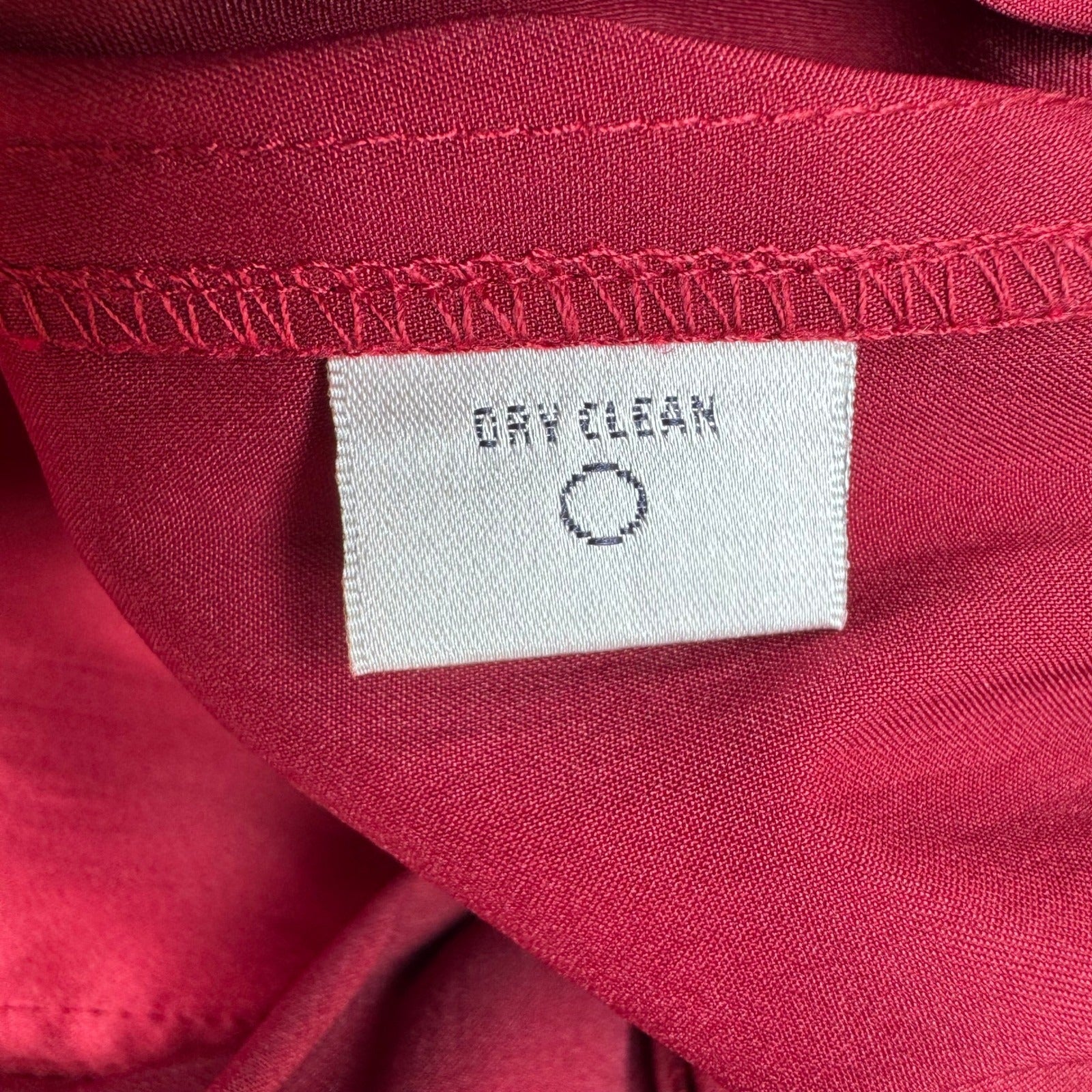 Rena Rowan Womens Red Double Breasted Stretch Trench Coat Jacket Size L Belted