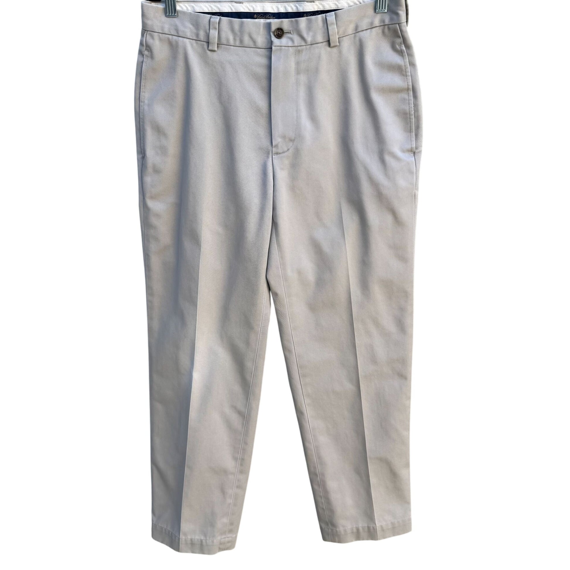 Brooks Brothers Advantage Chino Clark Mens Pants W31 L30 Preppy All Cotton Beige