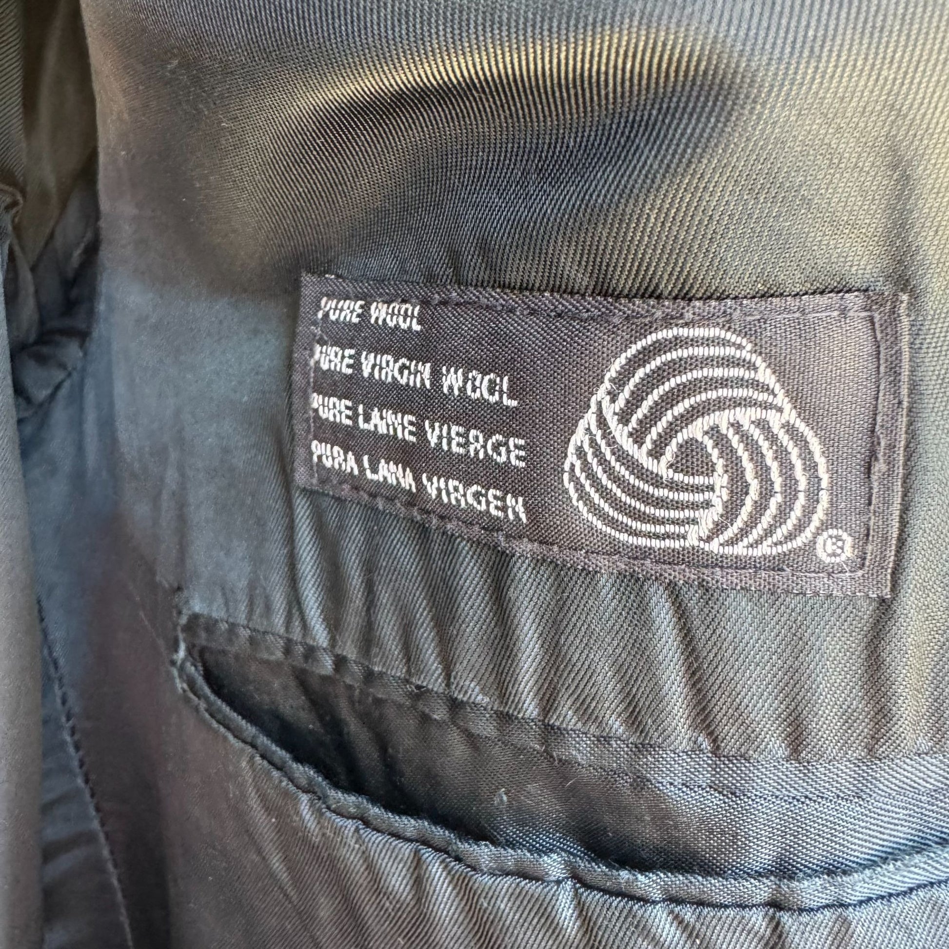 Modesto Uomo Vintage Mens Black Two Button Double Breasted Wool Blazer Jacket 46