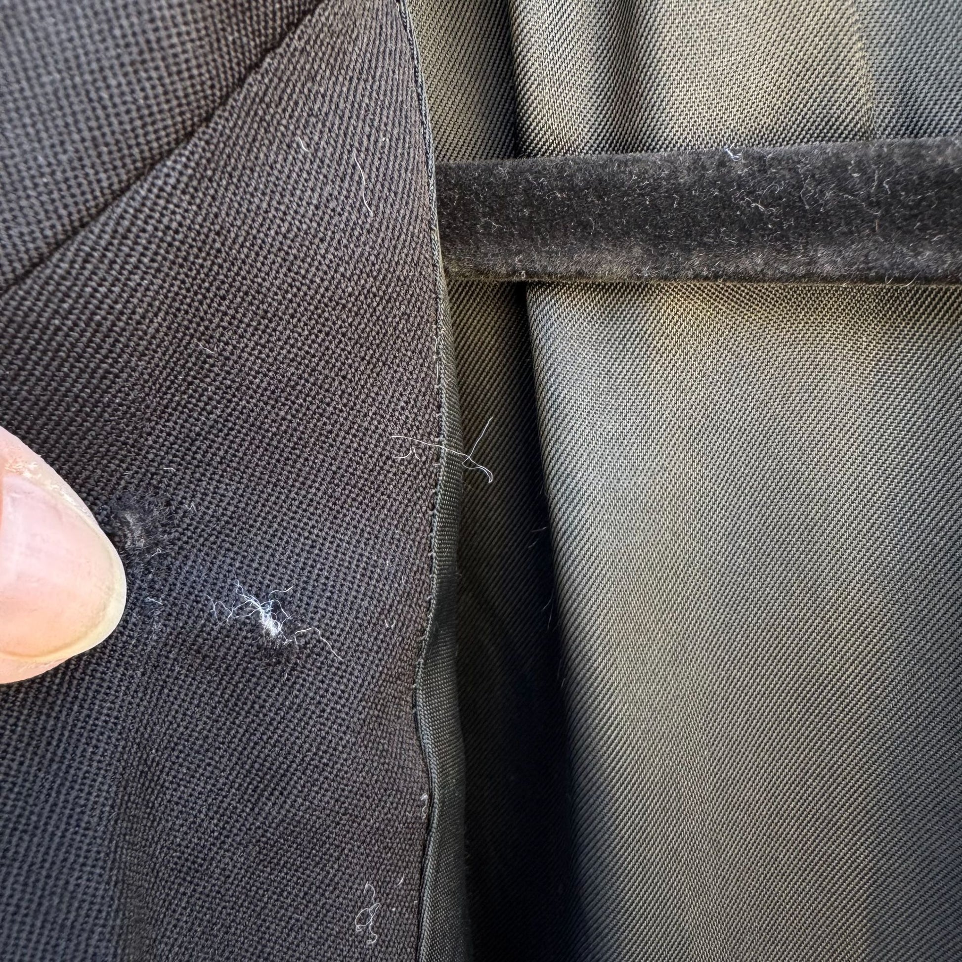 Modesto Uomo Vintage Mens Black Two Button Double Breasted Wool Blazer Jacket 46