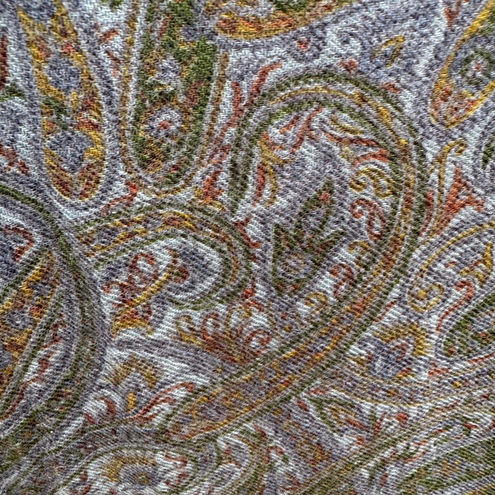 Grey Paisley Pashmina Shawl Oversized Scarf Fringe Wrap Multicolor Bohemian