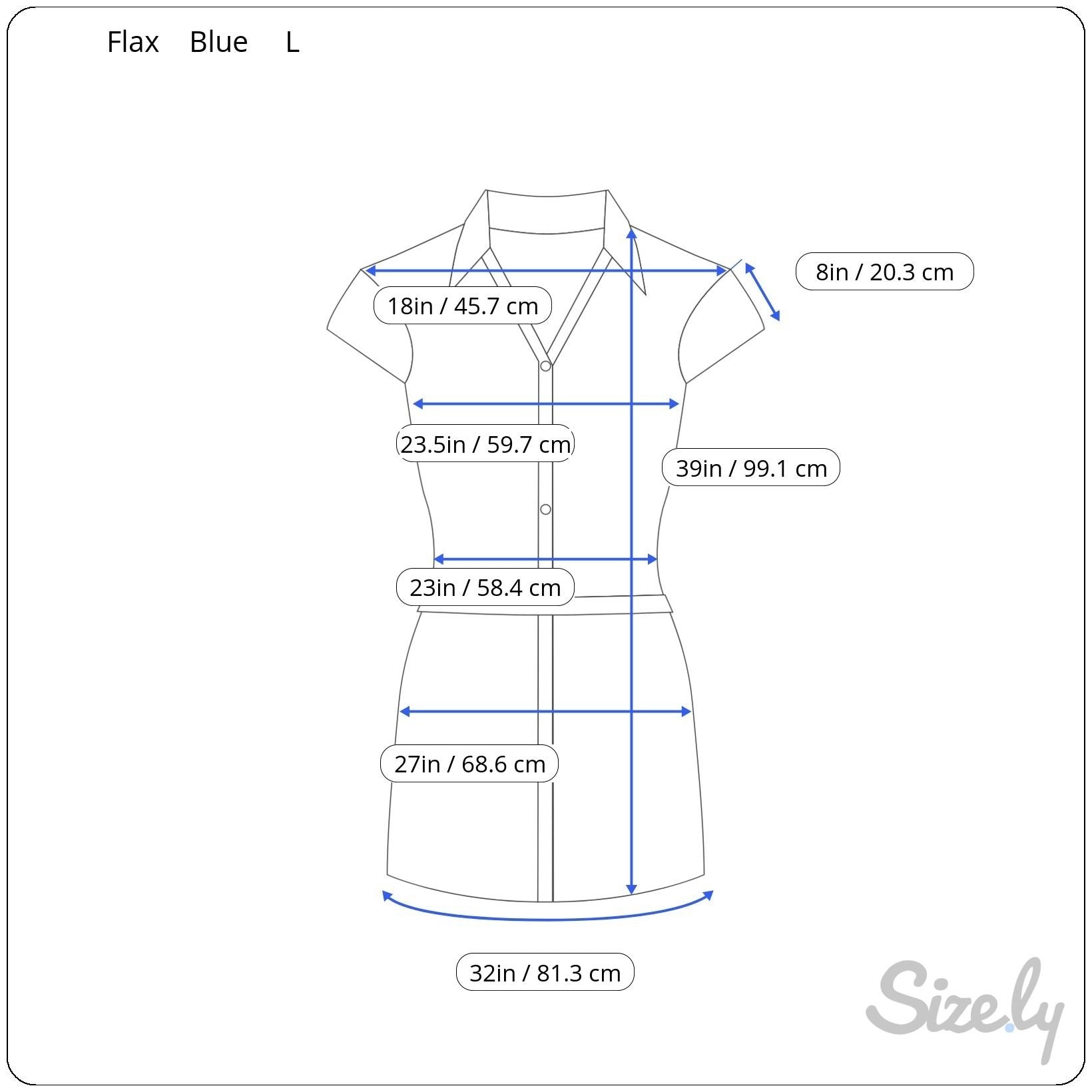 Flax Womens Lagenlook Boho Blue Linen V Neck Pearlized Button Tunic Midi Dress L