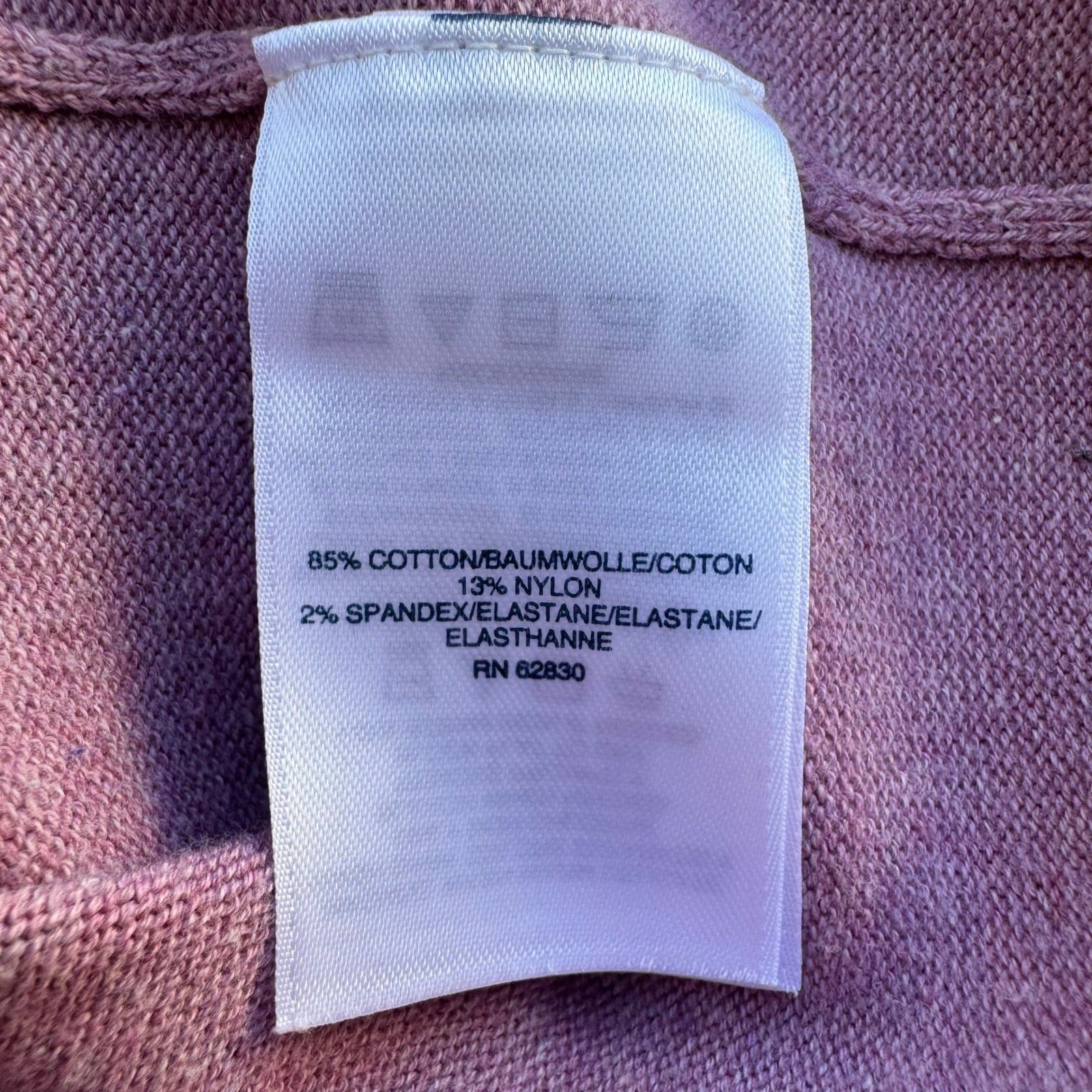 Lands End Preppy Minimalist Layering Pastel Purple Knit Short Sleeve Sweater 3X