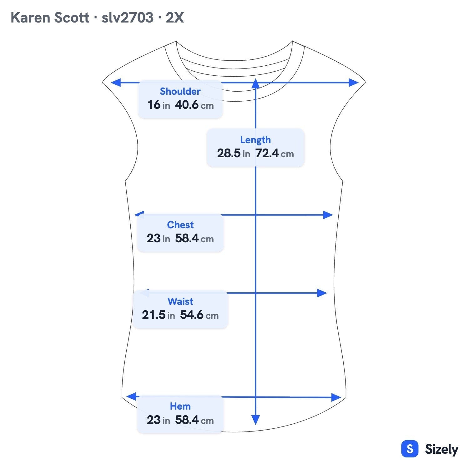 Karen Scott Breathable Sleeveless Cotton Top White 2X NEW Minimalist Layering