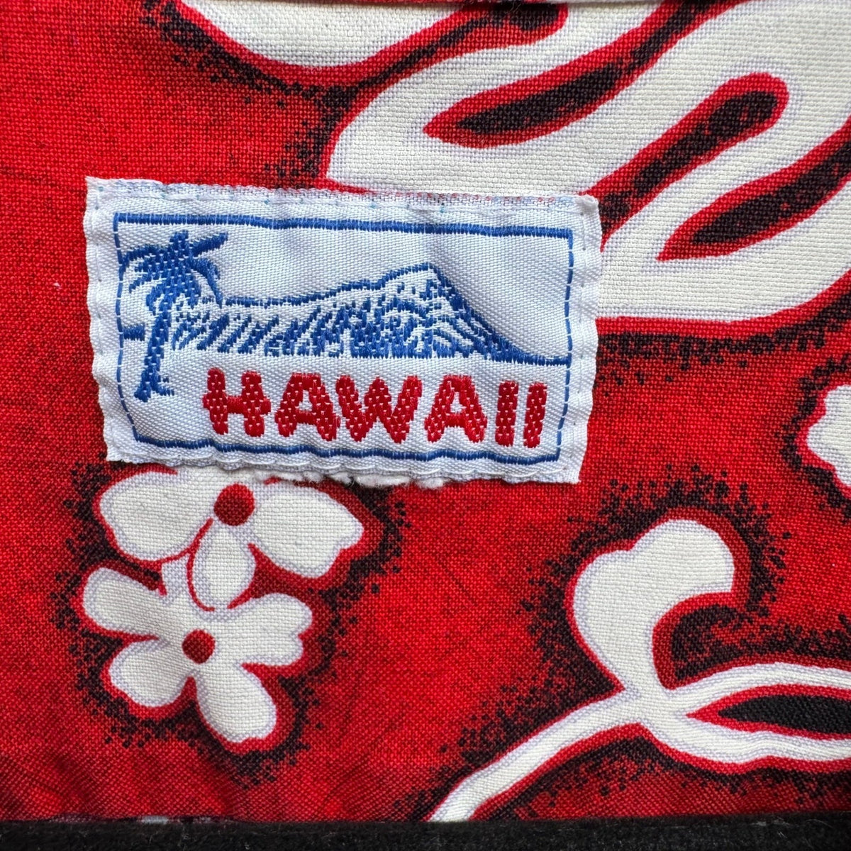Hawaii Camp Collar Aloha Hibiscus Floral Print Hawaiian Beach Shirt Red Mens L