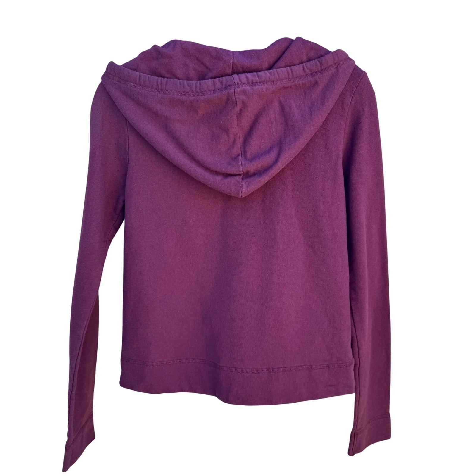 American Giant Maroon Cotton Pullover Hoodie Womens Small Burgundy Made in USA