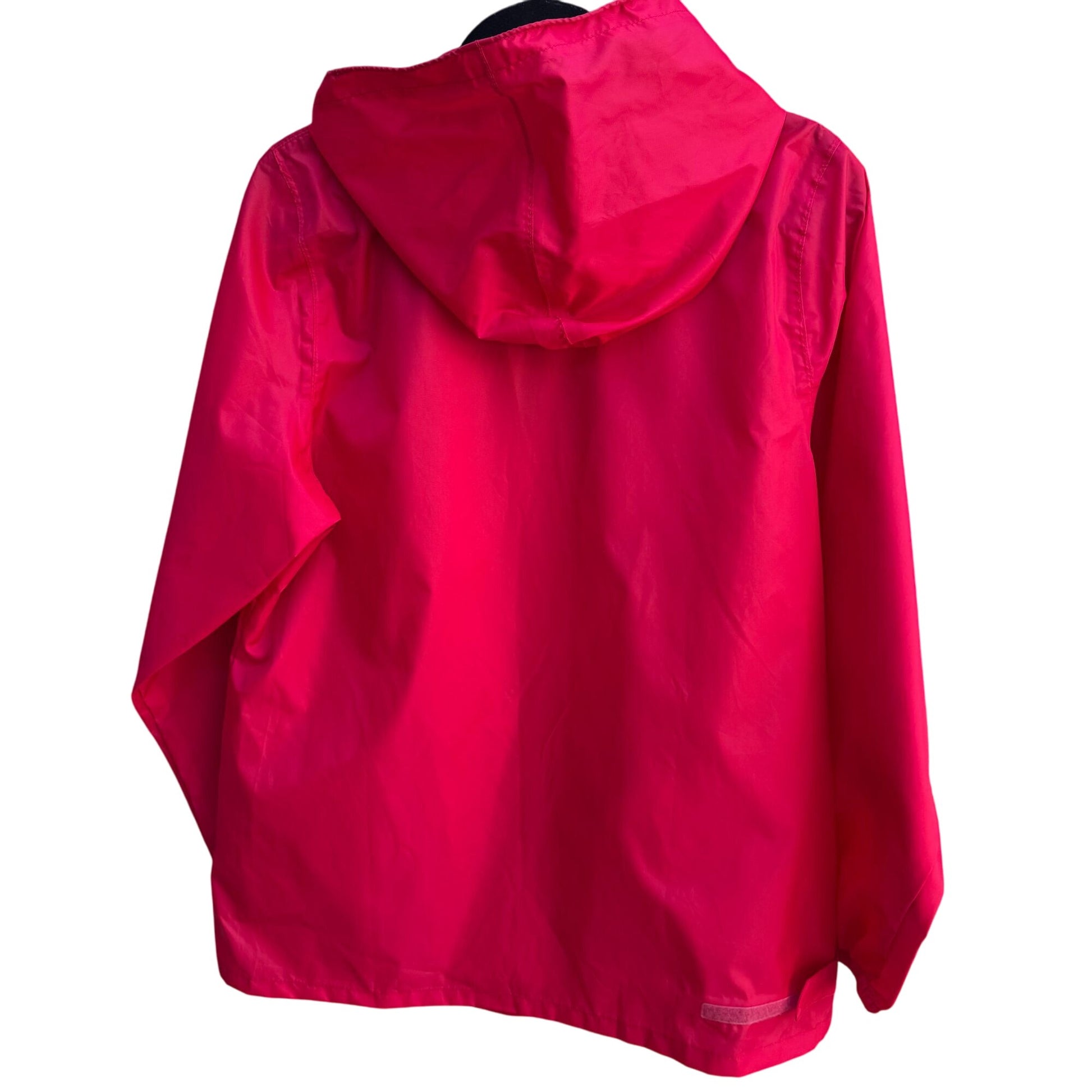 Quechua Decathlon Virtual Pink Waterproof Hooded Fold Up Long Sleeve Rain Jacket M