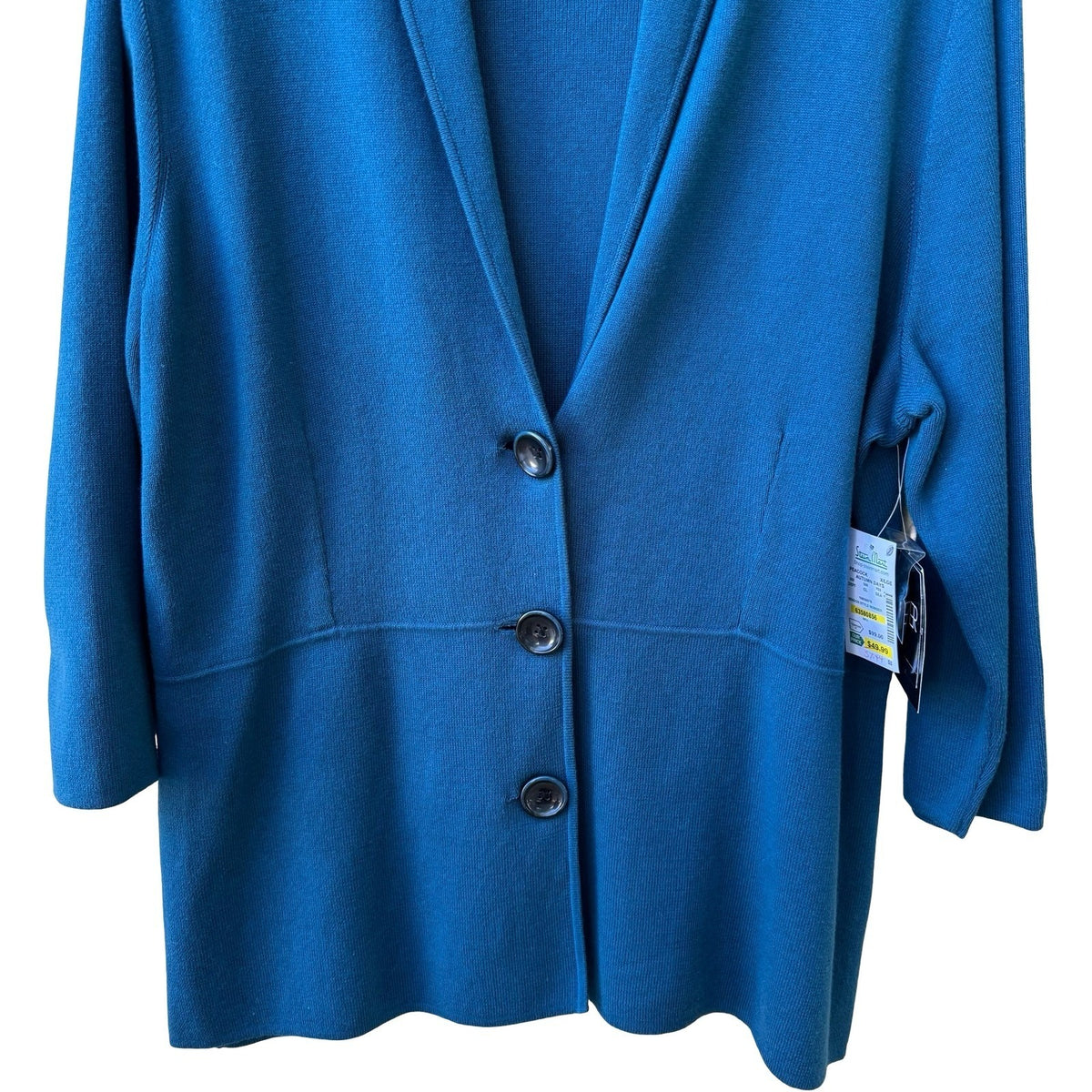 Kasper Minimalist Professional Shawl Collar Knitwear Cardigan Sweater XL NEW