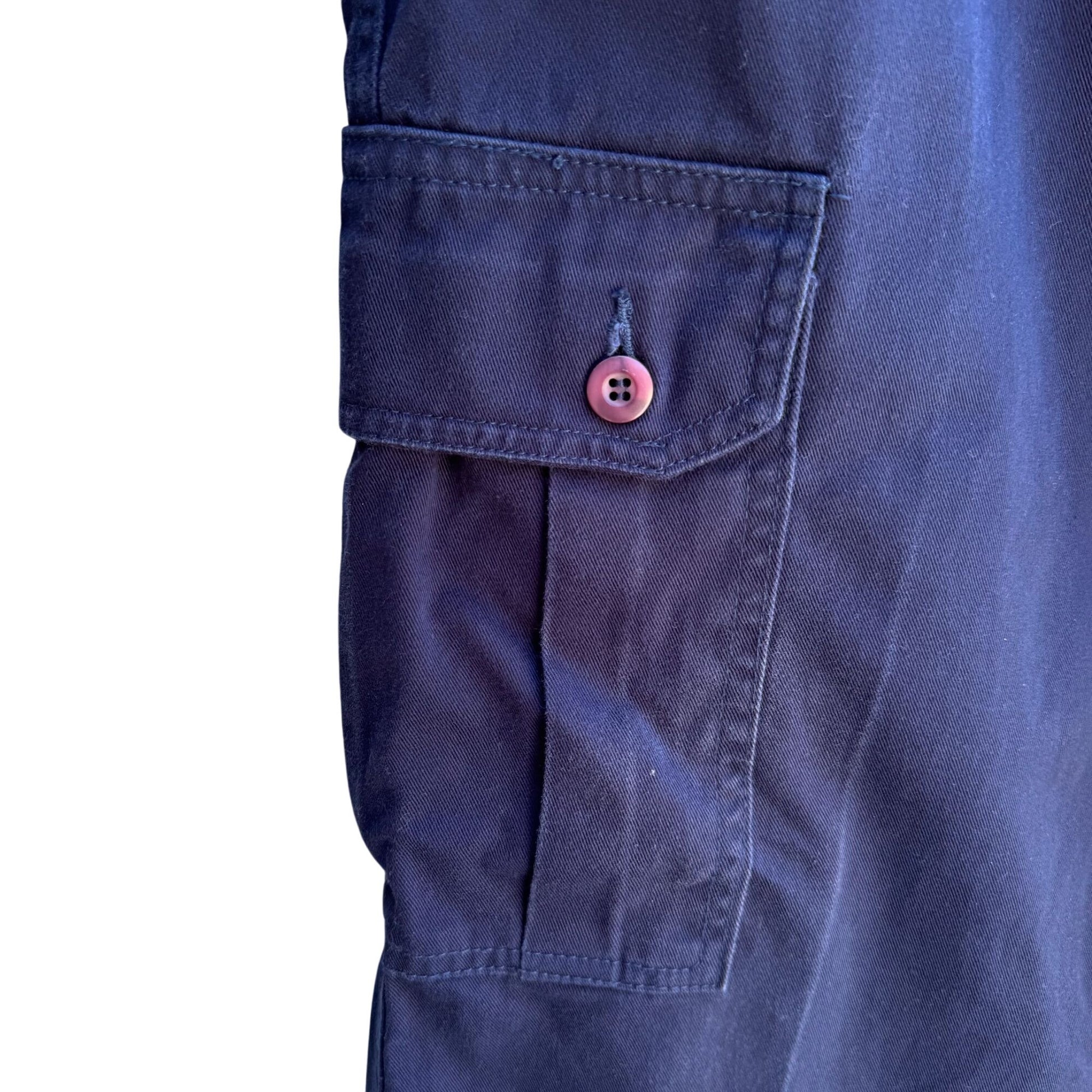 LA Gate Vintage Y2K Navy Mens Side Pockets JNCO Style Utility Cargo Baggy Pants
