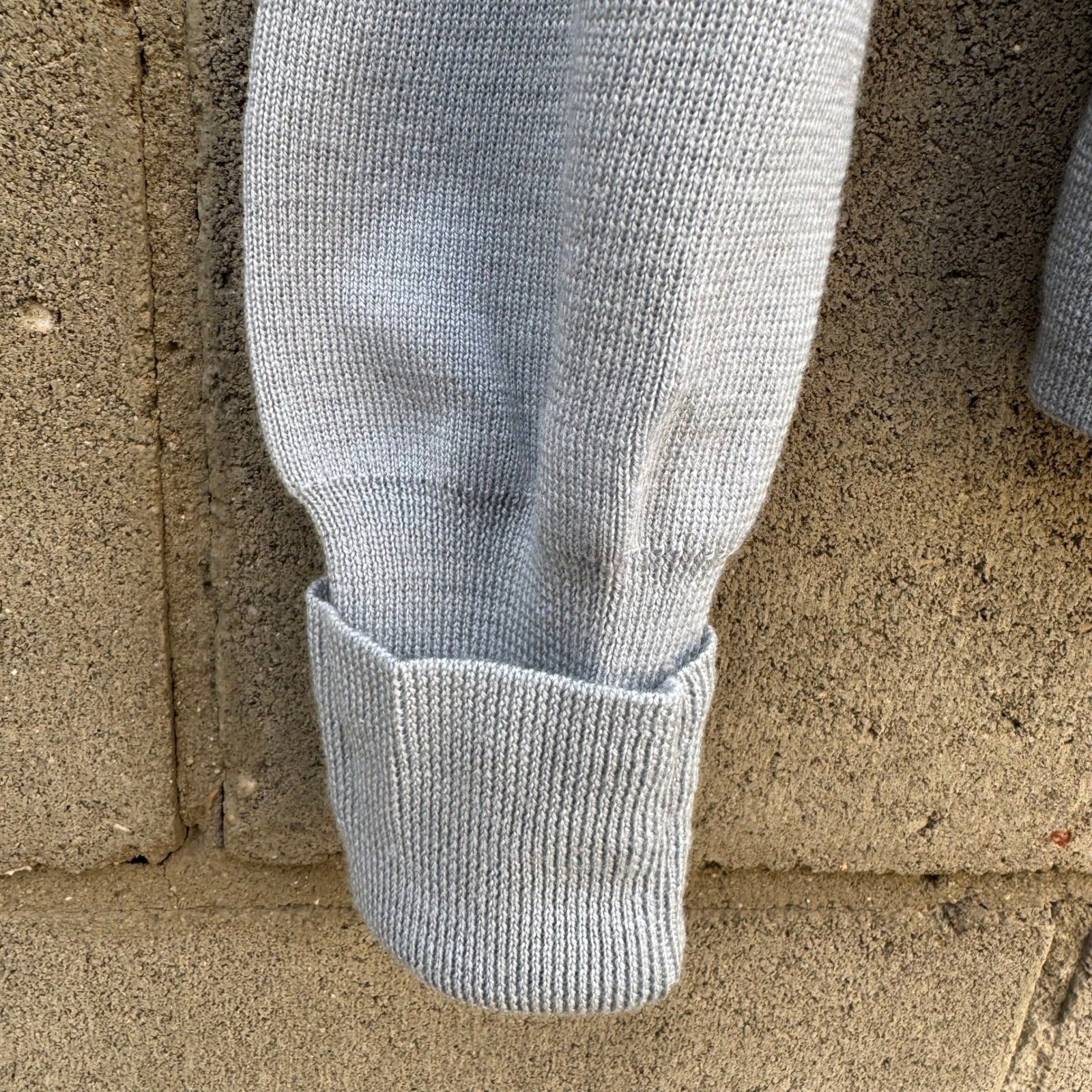 Lafayette 148 New York Womens L Light Blue Wool Turtleneck Sweater Lagenlook