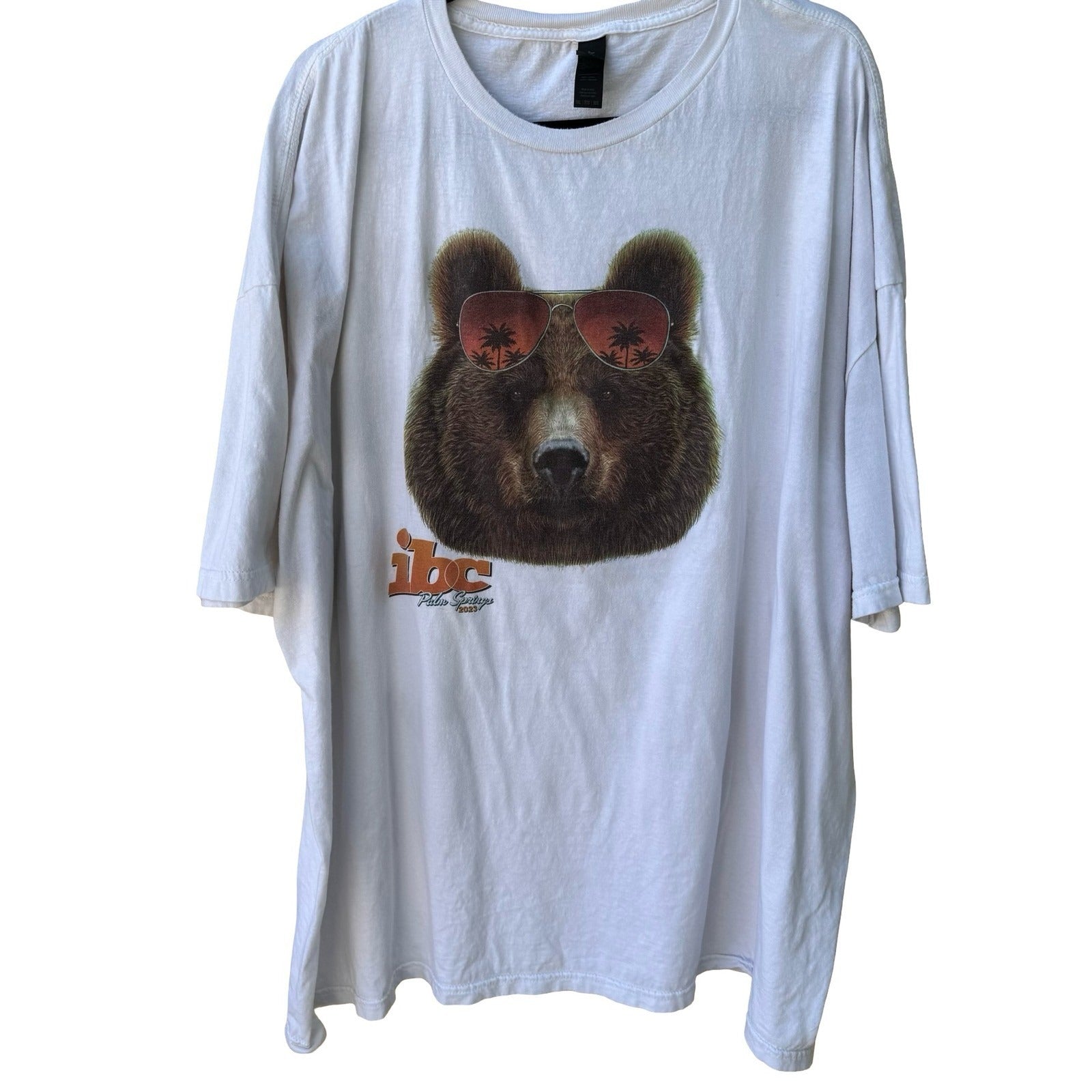 International Bear Convergence IBC Palm Springs 2023 Graphic White Tee Mens 5XL