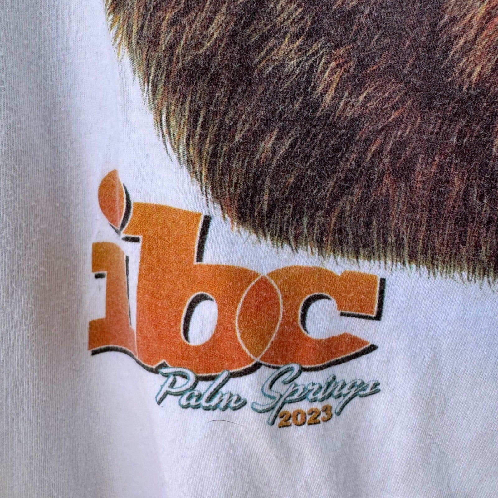 International Bear Convergence IBC Palm Springs 2023 Graphic White Tee Mens 5XL