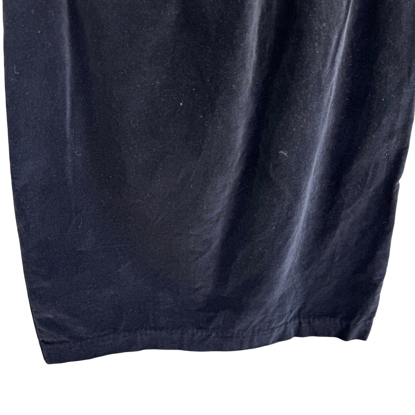 American Classics Vintage Black Velvet Pencil Party Skirt High Waisted Cotton XS