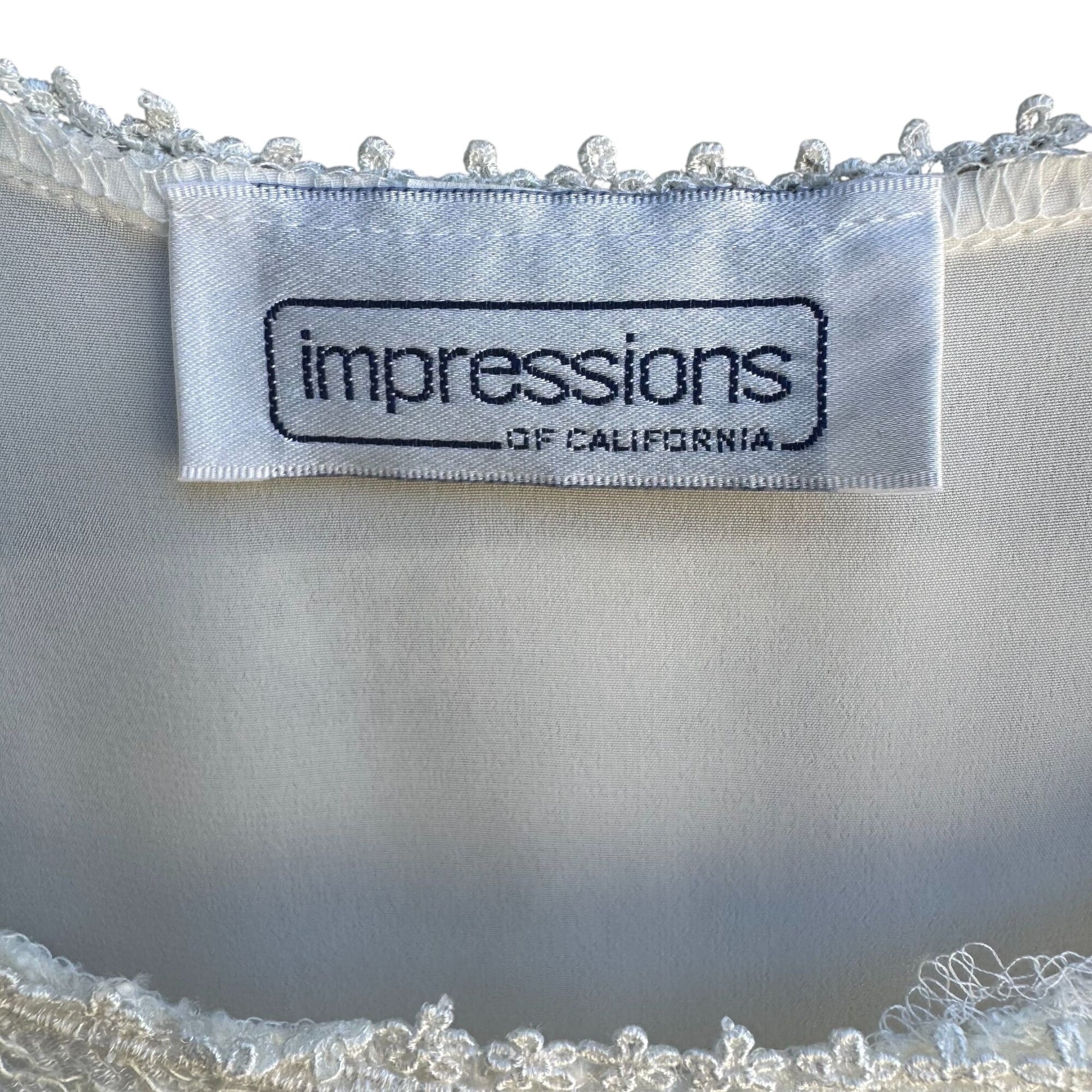 Impressions Of California Vintage Womens White Lace Sleeveless Scoop Neck Top