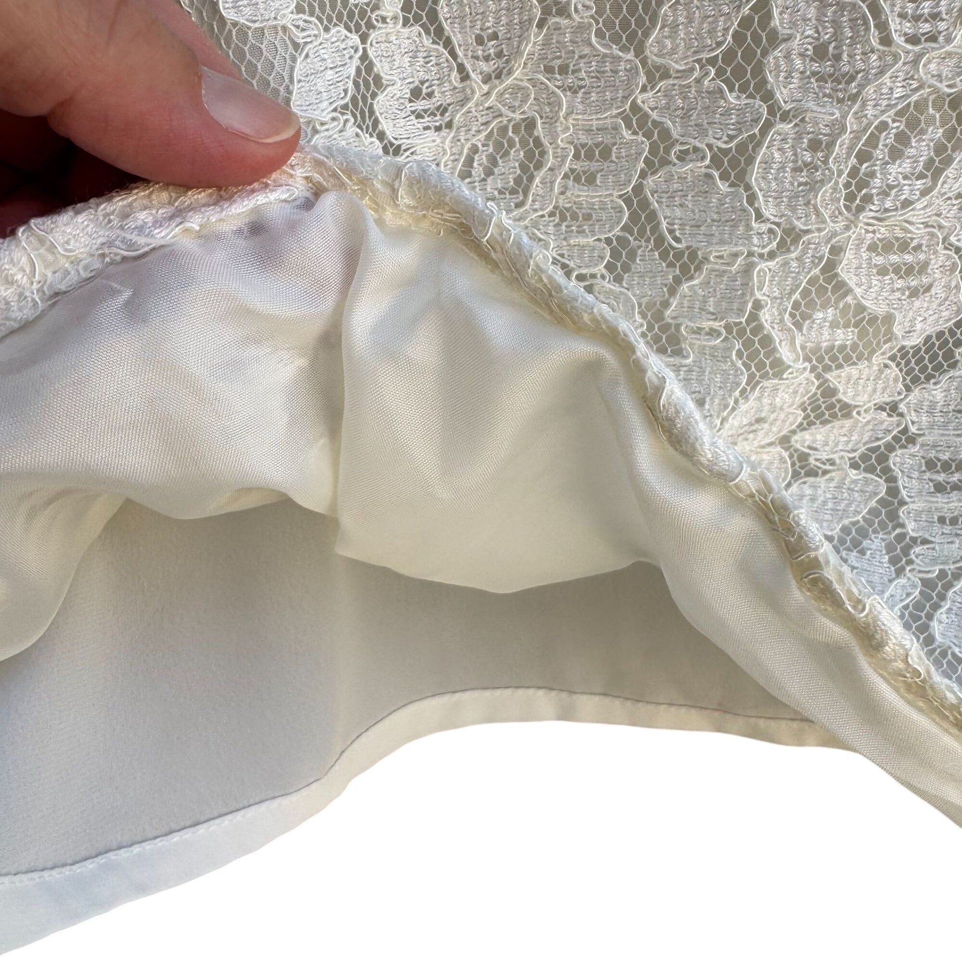 Impressions Of California Vintage Womens White Lace Sleeveless Scoop Neck Top