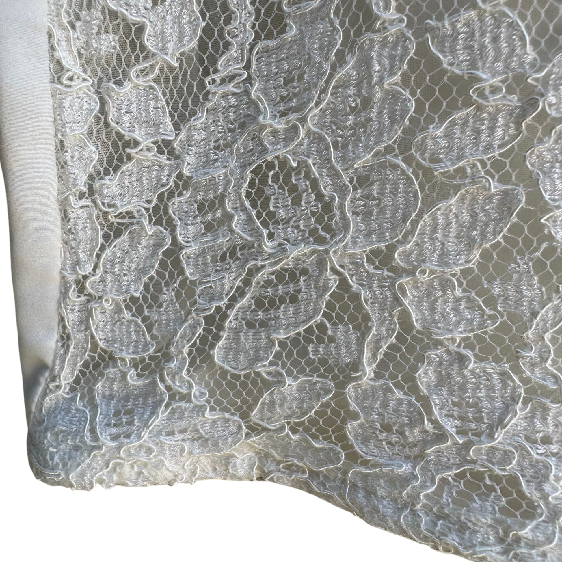 Impressions Of California Vintage Womens White Lace Sleeveless Scoop Neck Top