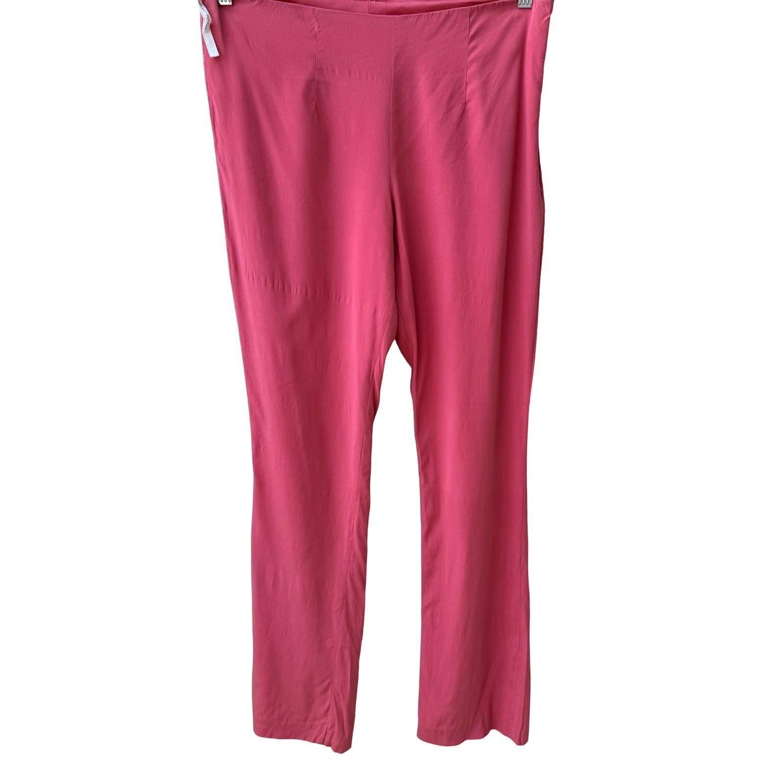 Cynthia Rowley Vintage Y2K 90s Silk Minimalist Dopamine Dressing Pant Beach Pink