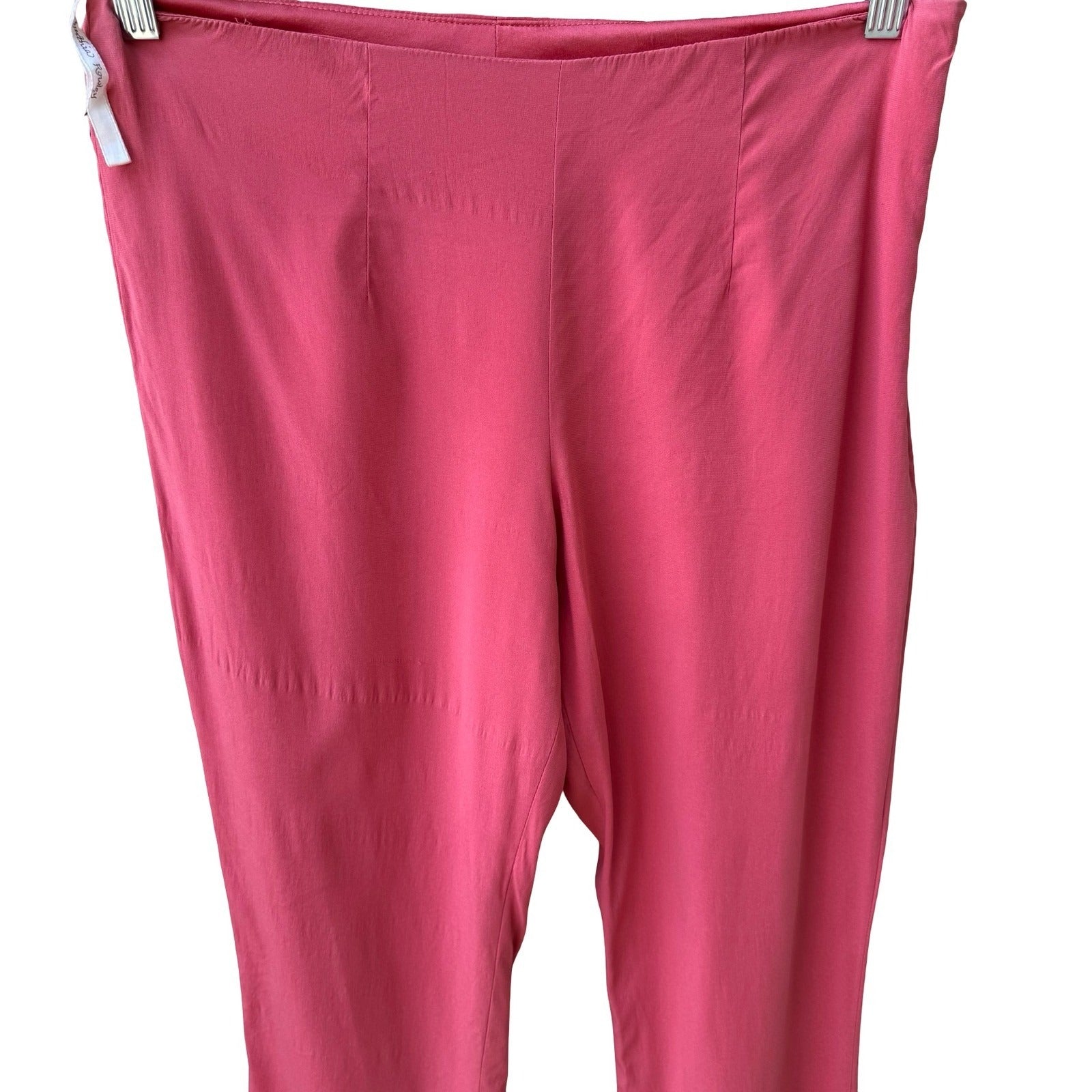 Cynthia Rowley Vintage Y2K 90s Silk Minimalist Dopamine Dressing Pant Beach Pink