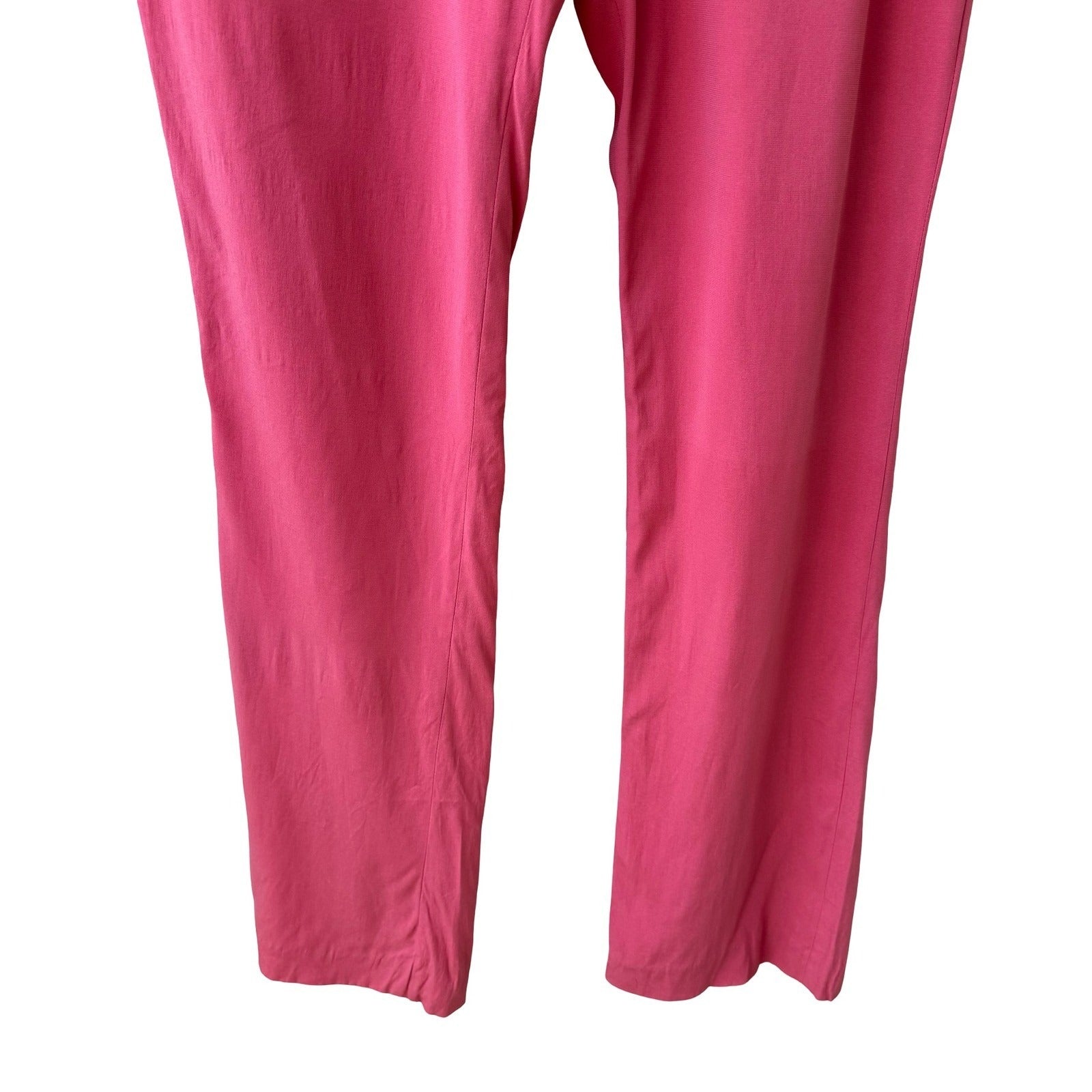 Cynthia Rowley Vintage Y2K 90s Silk Minimalist Dopamine Dressing Pant Beach Pink