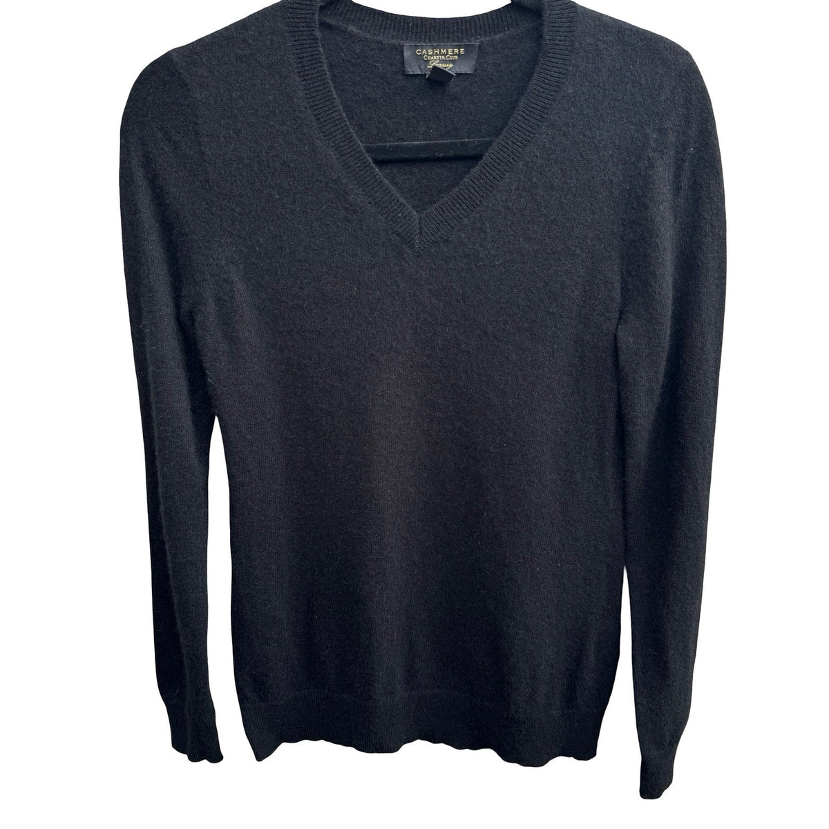 Charter Club Luxury Cashmere Quiet Luxury Old Money Preppy Cozy Sweater Black M