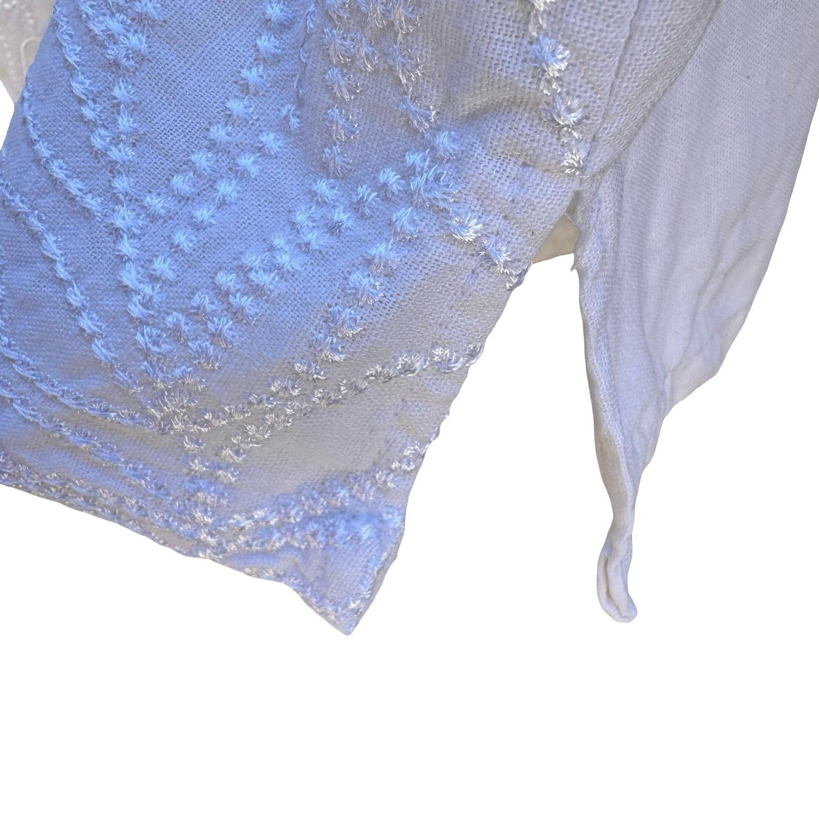 Jessica London Linen Blend Coastal Resortwear Floral Embroidered Tunic Top 14