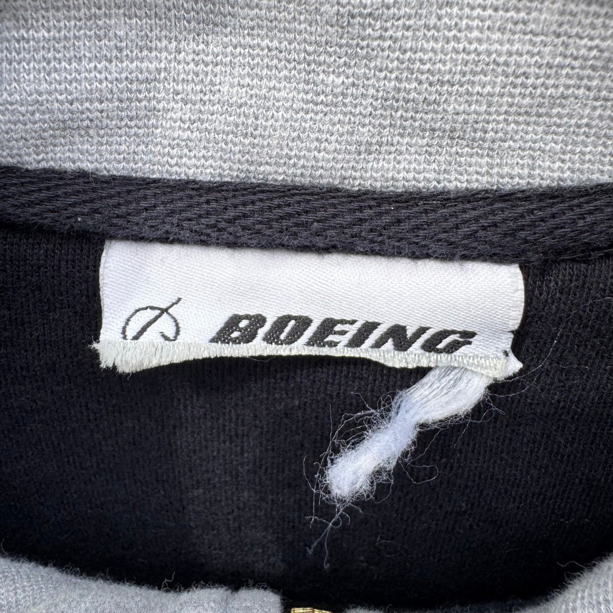 Boeing Vintage Aviation Quarter Zip Pullover Sweatshirt Embroidered Logo Mens L