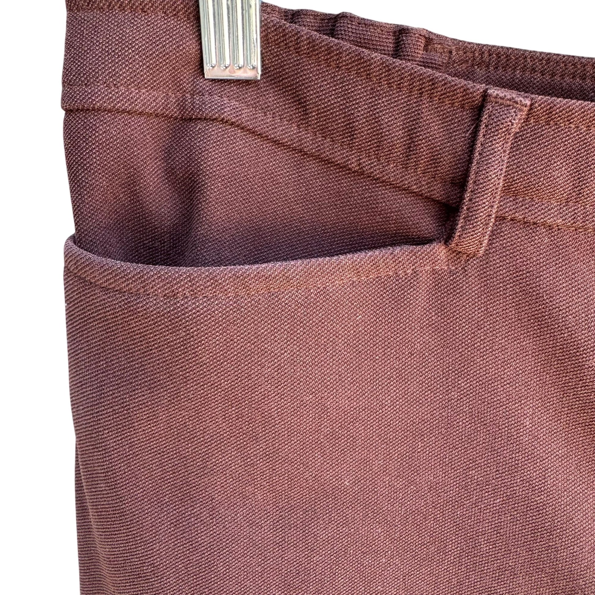 Coldwater Creek Vintage Womens Brown Straight Leg Stretch Flat Front Pants 16