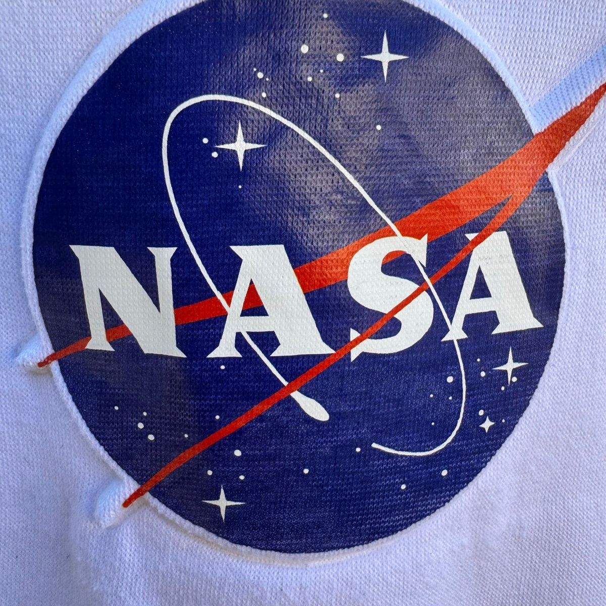 Bushwick Supply NASA Galaxy Puff Print Graphic Hoodie Streetwear White Mens M