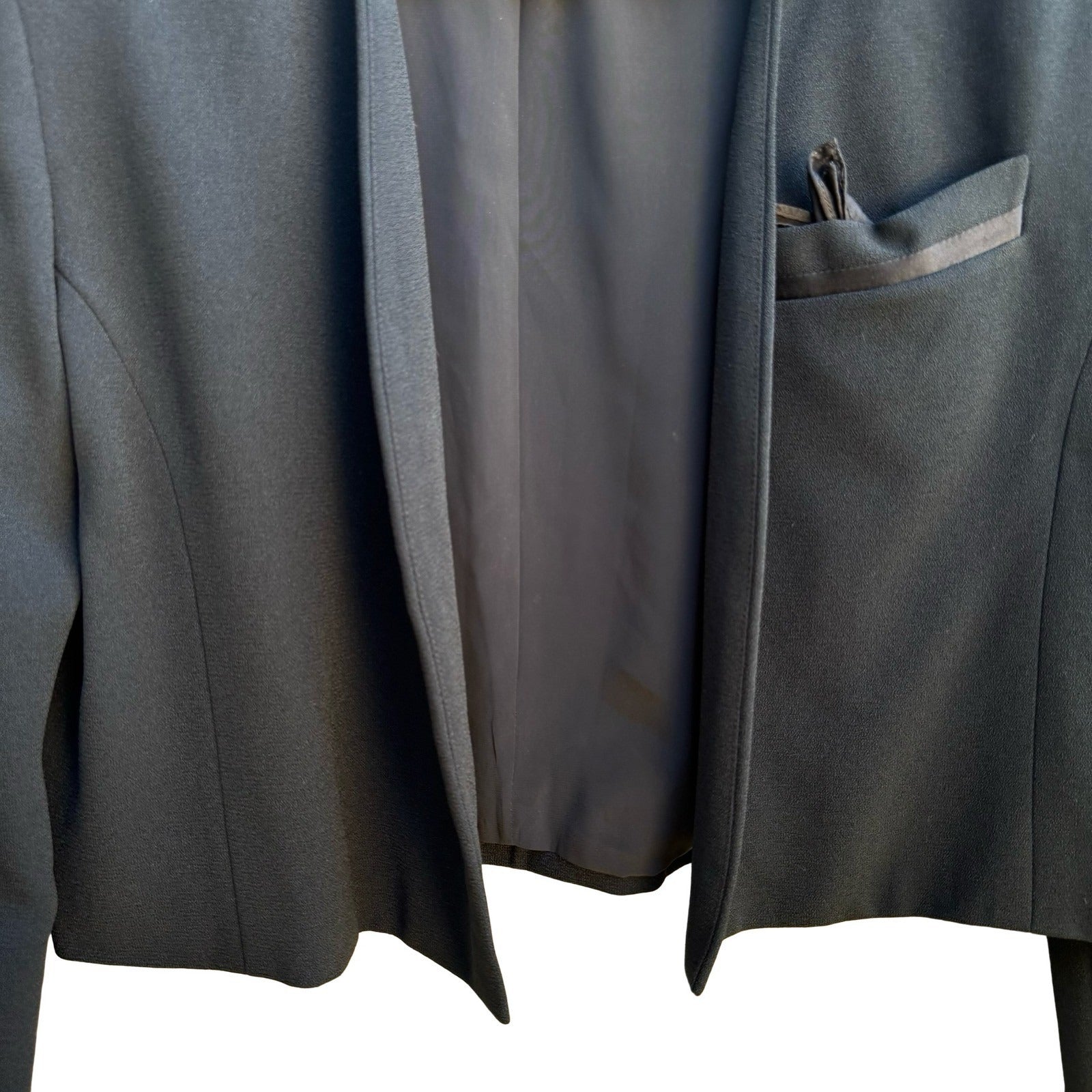 Liz Claiborne Vintage 90s Whimsigoth Cropped Open Blazer Jacket Bolero Shrug 6