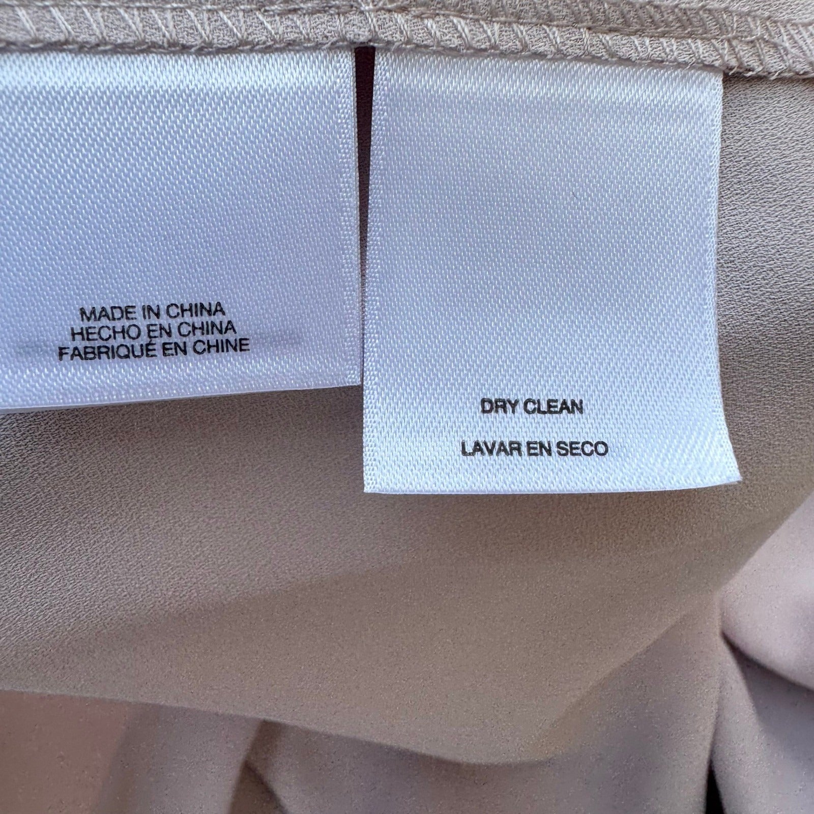 Anne Klein Feminine Minimalist Career Pleat Scoop Neck Blouse Pastel Pink L NEW