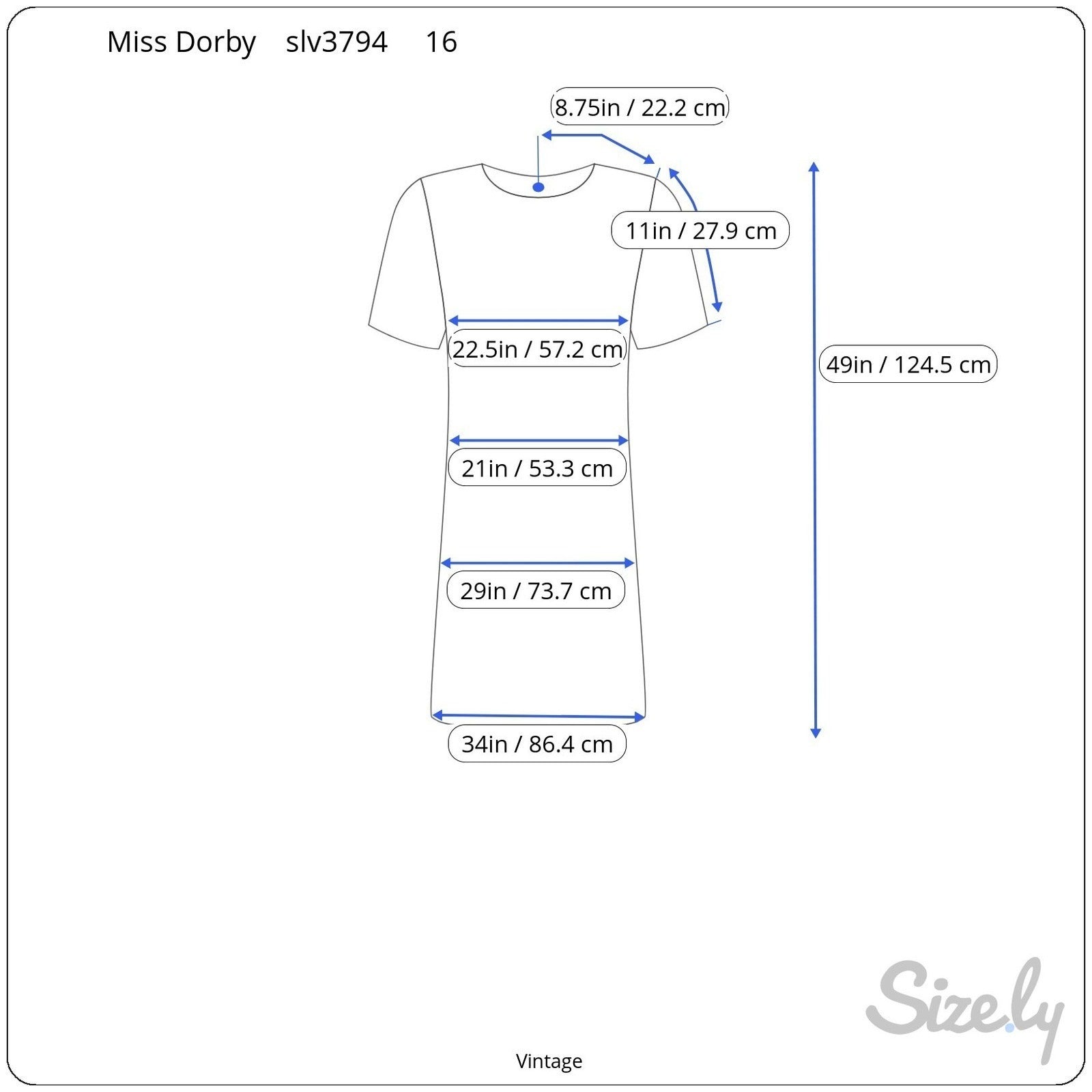 Miss Dorby Vintage Green Gingham Midi Dress Peter Pan Collar Short Sleeve Sze 16
